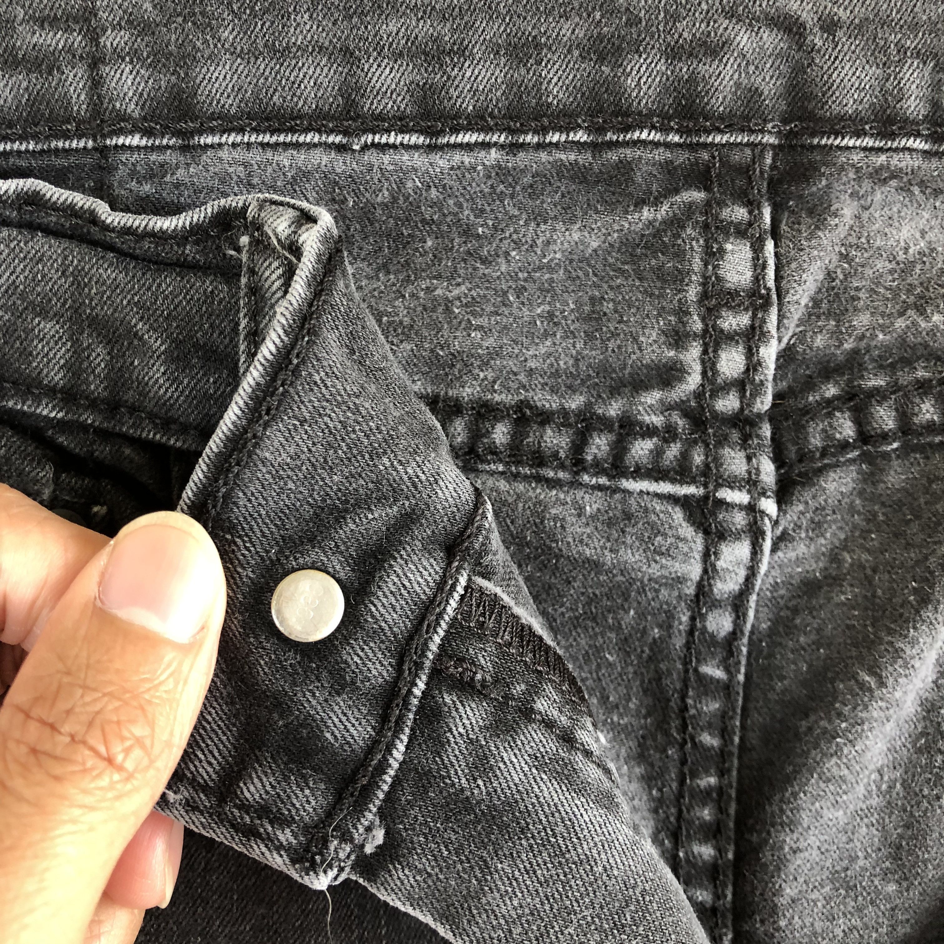 Levi's Y2K Levis Faded Black Jeans Distressed Levi's Skinny Denim Size US 30 / EU 46 - 7 Thumbnail
