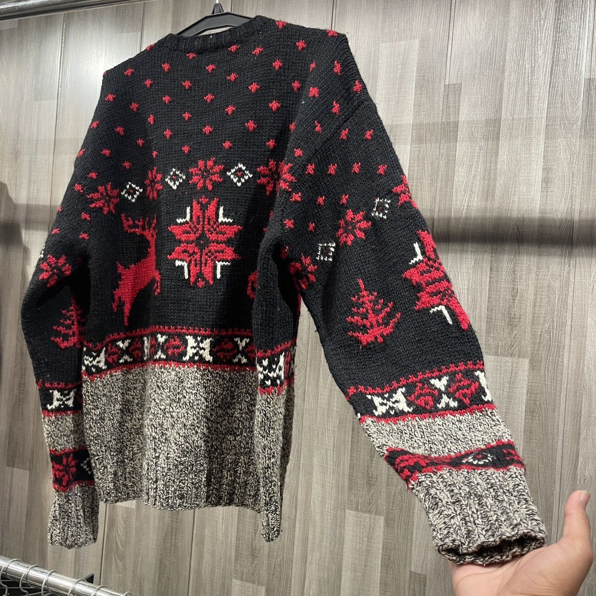 Ralph Lauren Vintage Polo Ralph Lauren Hand Knit Wool Reindeer Sweater Size US XL / EU 56 / 4 - 15 Thumbnail