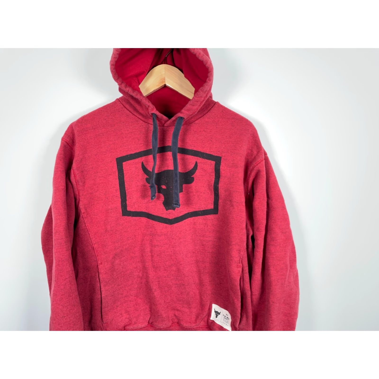 Under Armour Under armour Project Rock Hoodie Mens Large Red Drawstring Pullover Sweatshirt Size US L / EU 52-54 / 3 - 4 Thumbnail