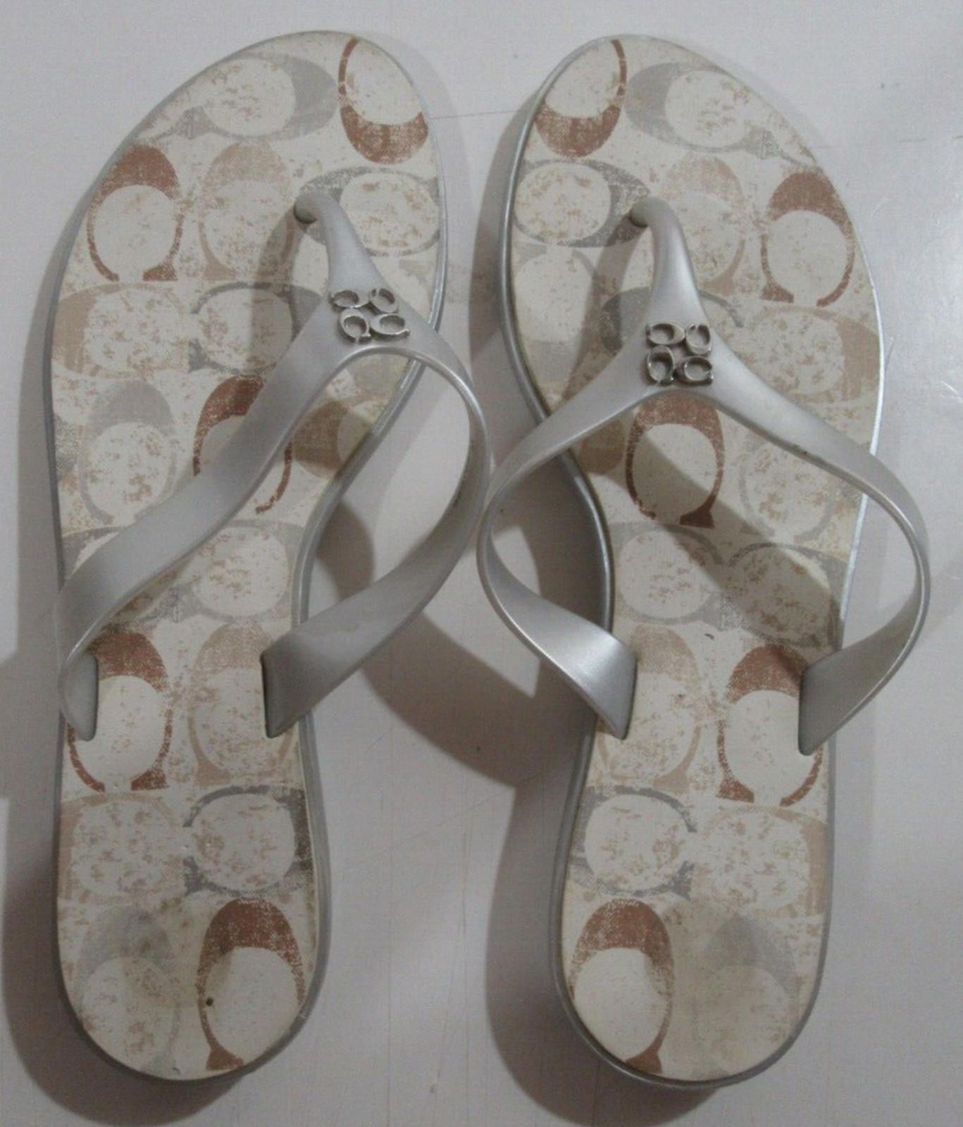 Coach Coach Women's Flip Flops Sandles Flat Signature Logo Size 9B Size US 9 / IT 39 - 1 Thumbnail