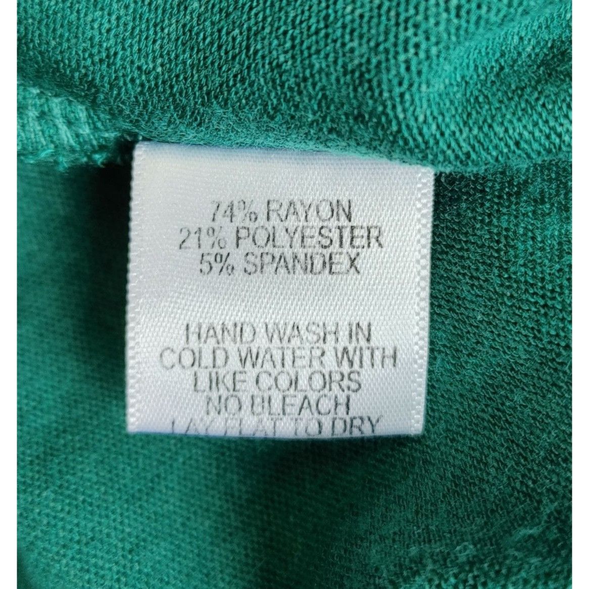 Other Gibson Womens Green 3/4 Sleeve Faux Front Tie Knot Size Peti Size M / US 6-8 / IT 42-44 - 5 Thumbnail
