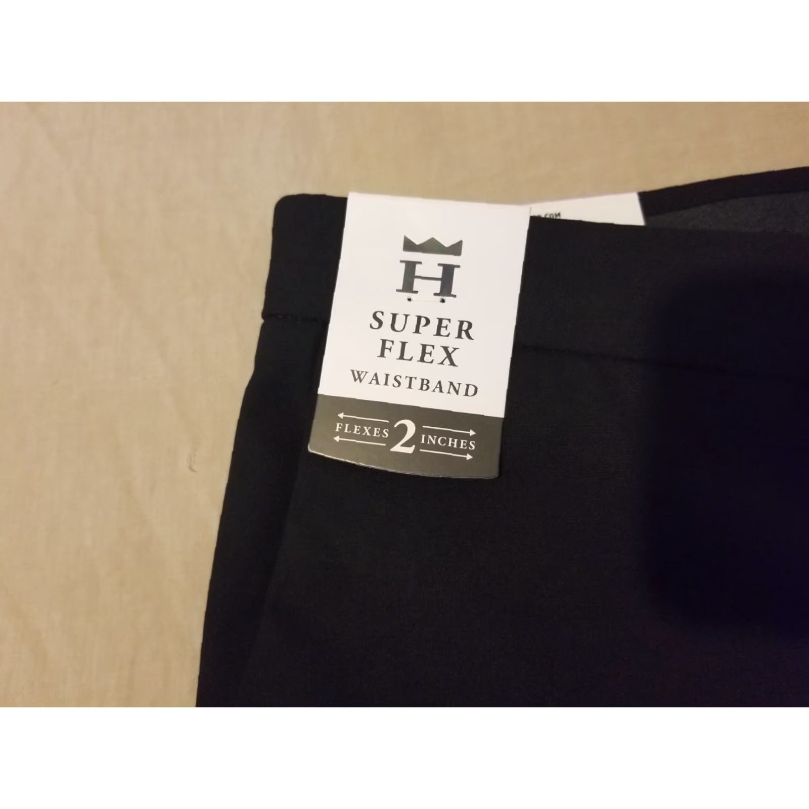 Haggar Haggar Pants Mens Dress Pants 38x32 Black Flat Front Poly 38 Inseam Straight Leg Slit/Slash Pocket Regular Size Department Men Size US 38 / EU 54 - 5 Thumbnail
