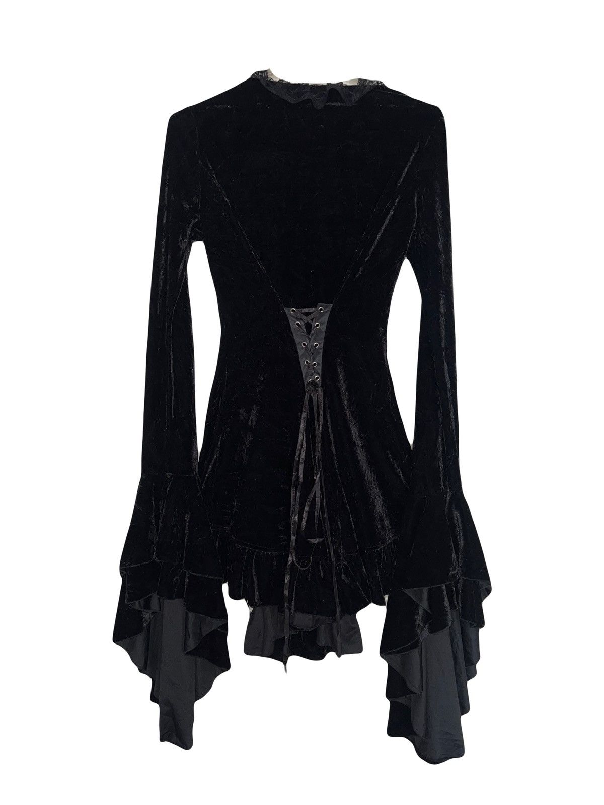 Japanese Brand Vintage Japanese princess goth velvet top 🧛🏻‍♀️🖤 Size XS / US 0-2 / IT 36-38 - 13 Thumbnail
