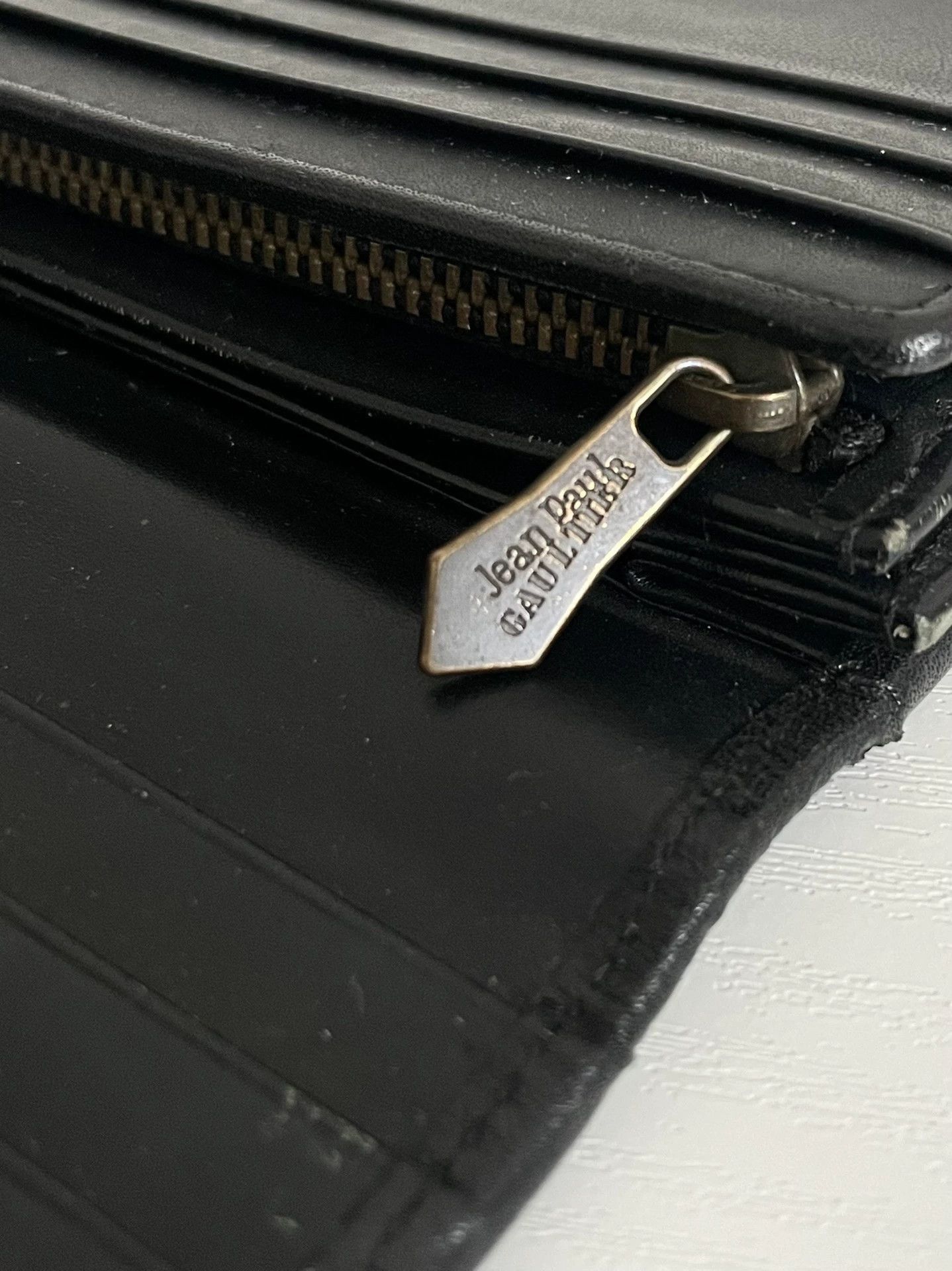 Jean Paul Gaultier Black Wallet with Embroidered Decorative Trim Size ONE SIZE - 3 Thumbnail