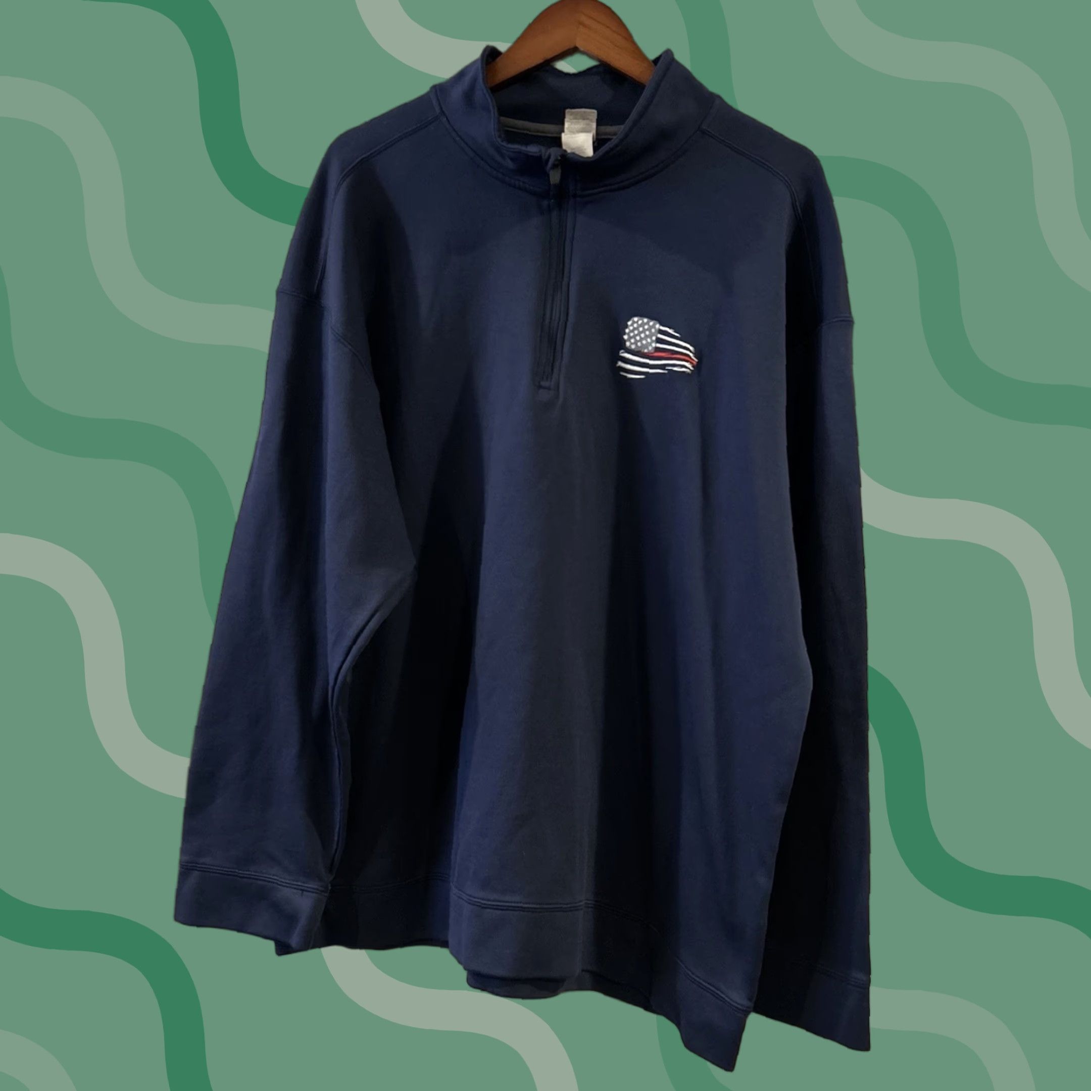 Vintage VINTAGE Fire Department 1/4 Zip Pullover Hoodie XXL Blue Men Size US XXL / EU 58 / 5 - 1 Thumbnail