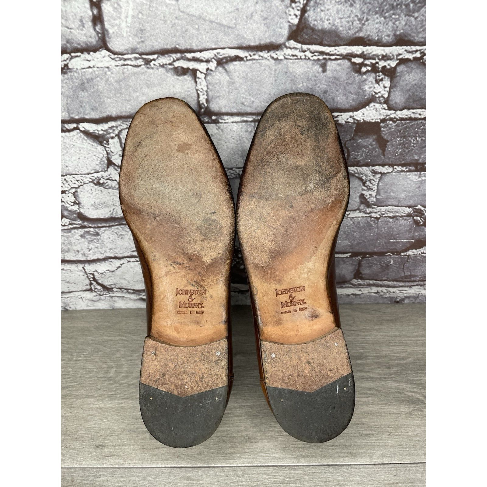 Johnston & Murphy Johnston & Murphy Brown Leather Handsewn Moc Tassel Loafers Size US 11 / EU 44 - 6 Thumbnail