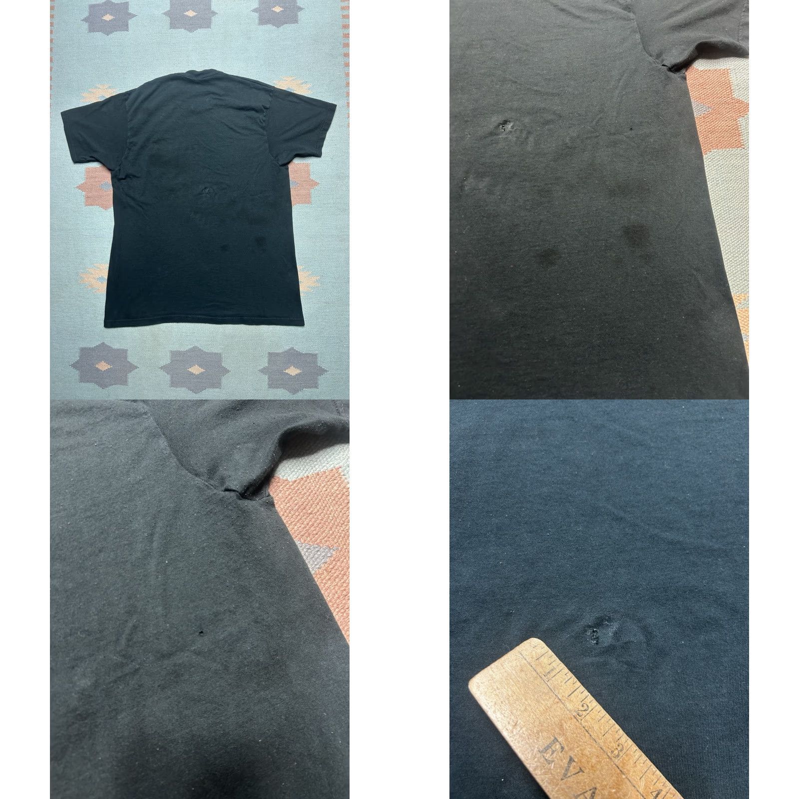 Fruit Of The Loom VINTAGE Fruit of the Loom Pocket T Shirt Black XL Grunge Goth Worn Soft Pockets Men's T-Shirt Size US XL / EU 56 / 4 - 8 Thumbnail