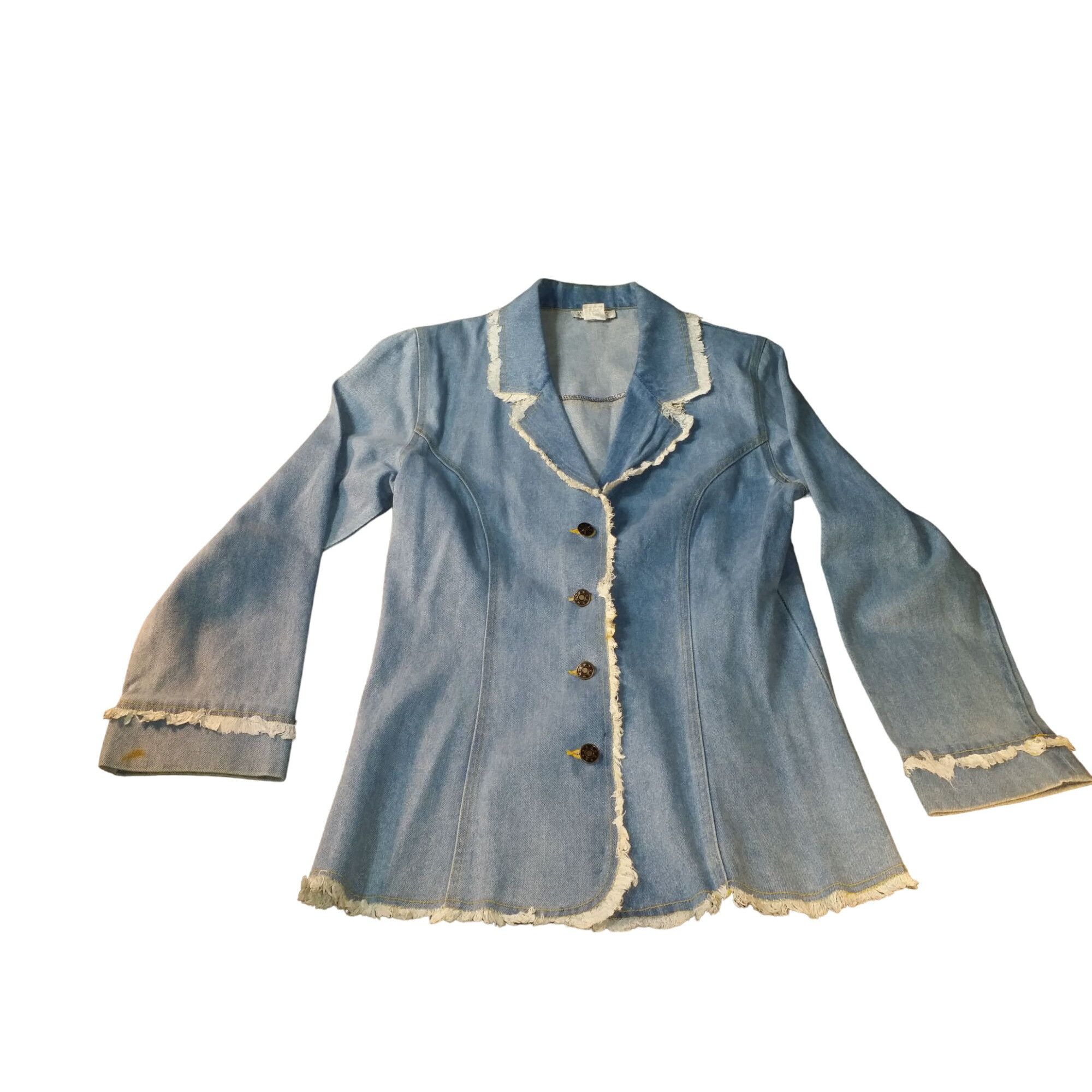 Other Vintage Maria Gabrielle New York Denim Jacket Women Sz 8 Fra Size M / US 6-8 / IT 42-44 - 1 Thumbnail