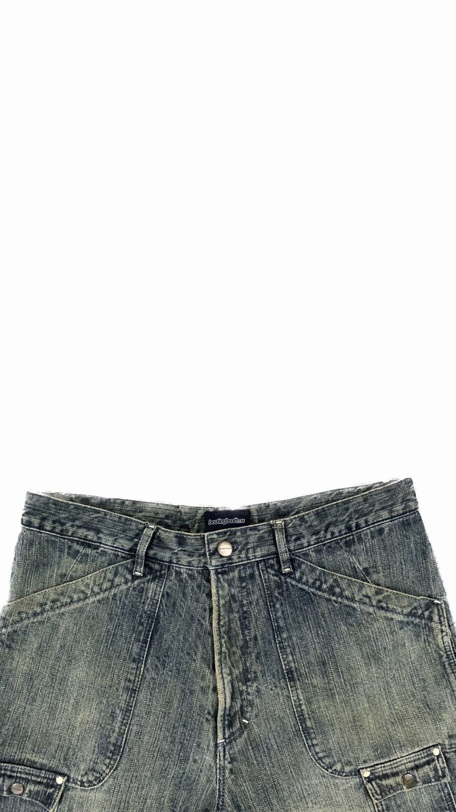 Japanese Brand Bootleg Japan Denim Shorts 🇯🇵 Size US 33 - 2 Thumbnail