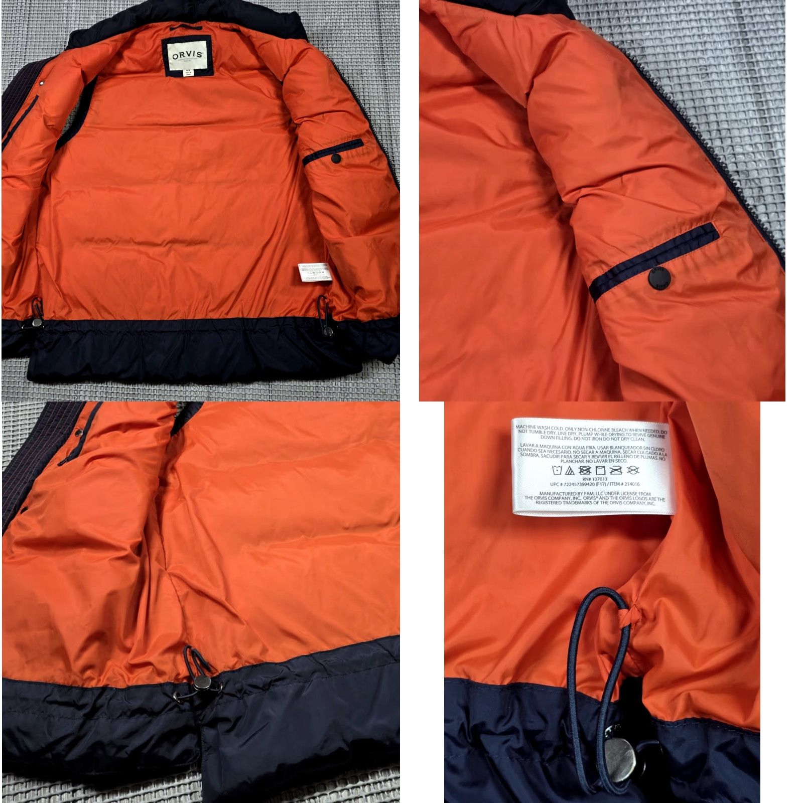 Orvis Orvis Essex Duck Down Blue Orange Quilted Puffer Vest Jacket M Adjustable waist Size US M / EU 48-50 / 2 - 9 Thumbnail