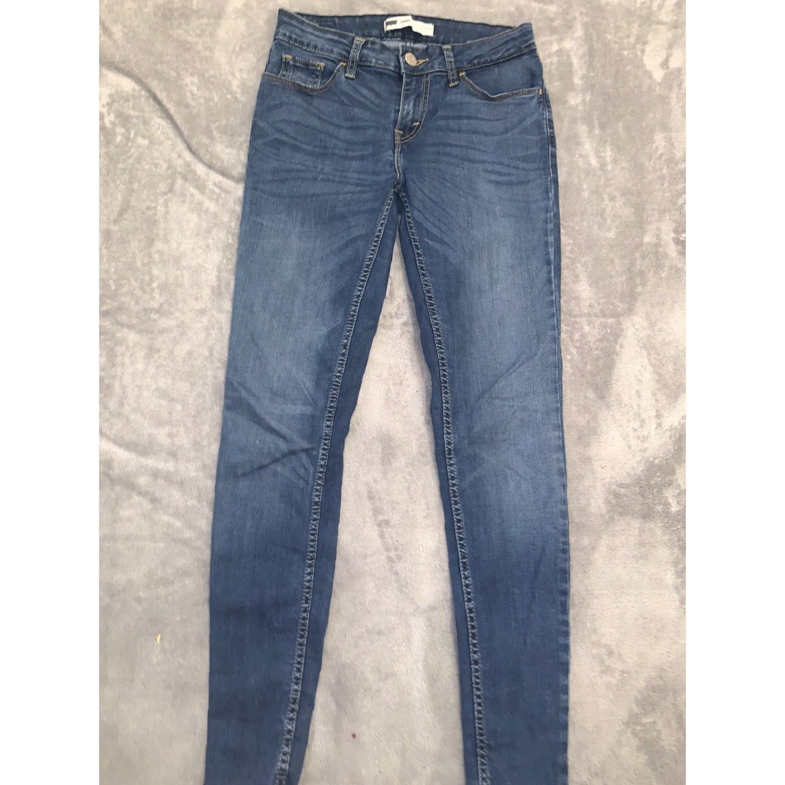 Levi's VINTAGE Levi's Leggings Women 27X28 Blue 90s Designer Logo Slim Denim Slimming 100% Cotton High Rise Legging Jeans Womens Size 27" / US 4 / IT 40 - 4 Thumbnail
