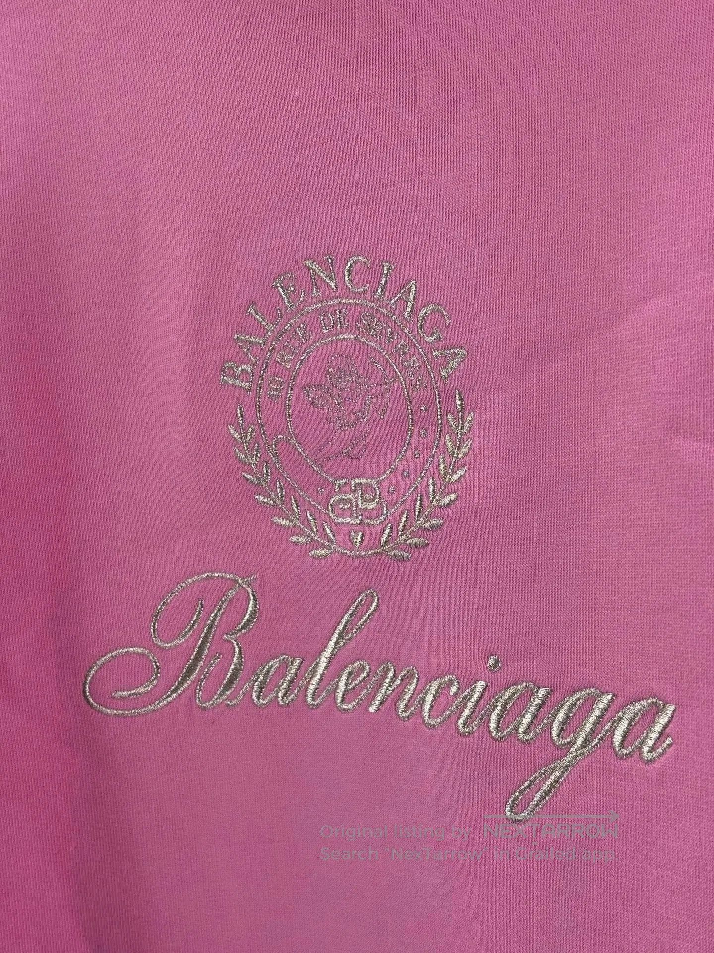 Balenciaga balenciaga pink hoodie with logo embroidery. Size US S / EU 44-46 / 1 - 3 Thumbnail