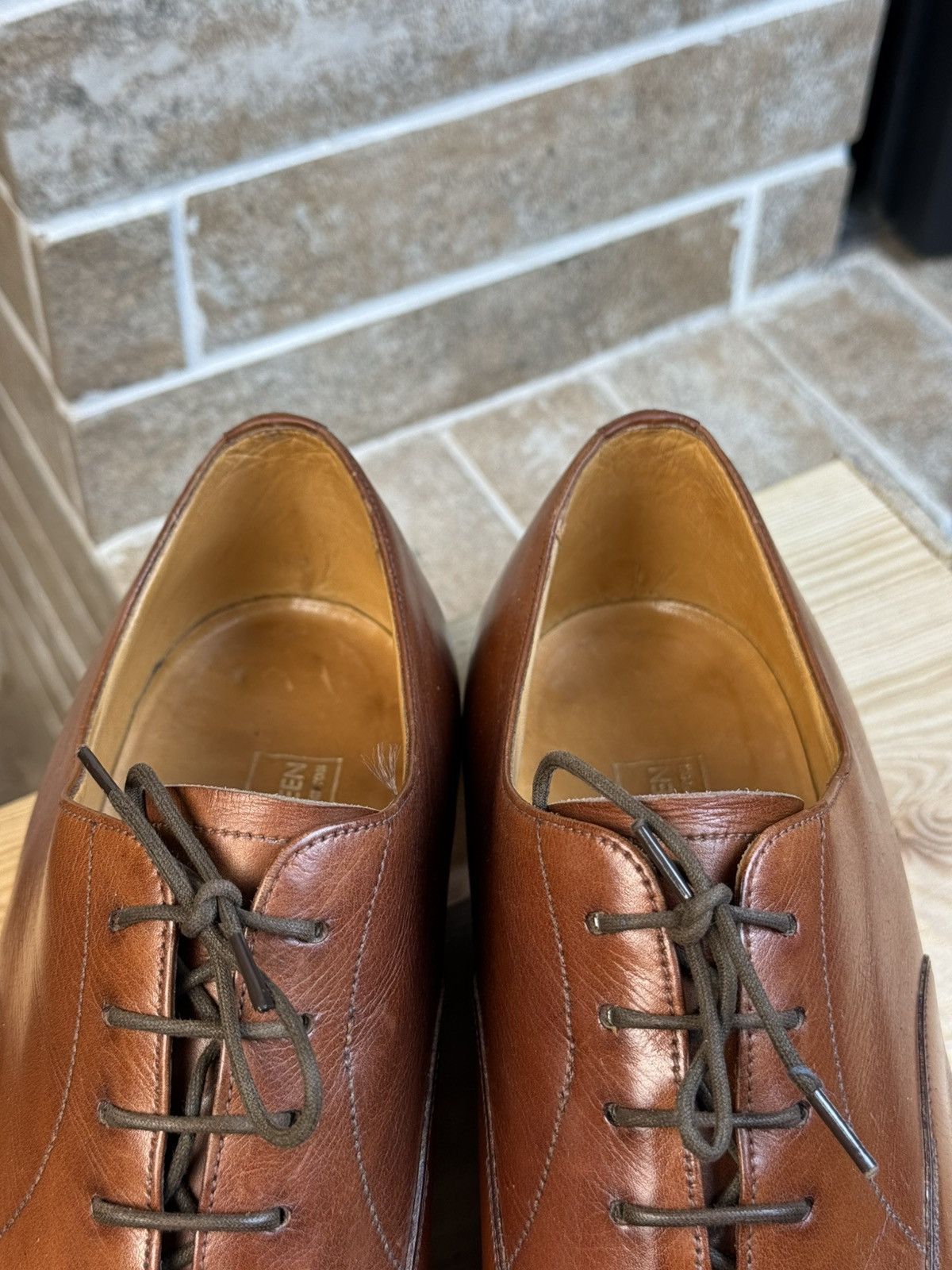 Edward Green Edward Green Chelsea Brown Oxford Leather Shoes UK10 US11 Size US 11 / EU 44 - 12 Thumbnail
