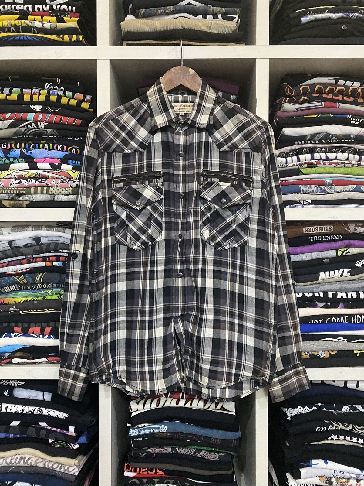 Flannel × Japanese Brand × Vintage Vintage Garments Authentic Flannel Size US M / EU 48-50 / 2 - 1 Thumbnail