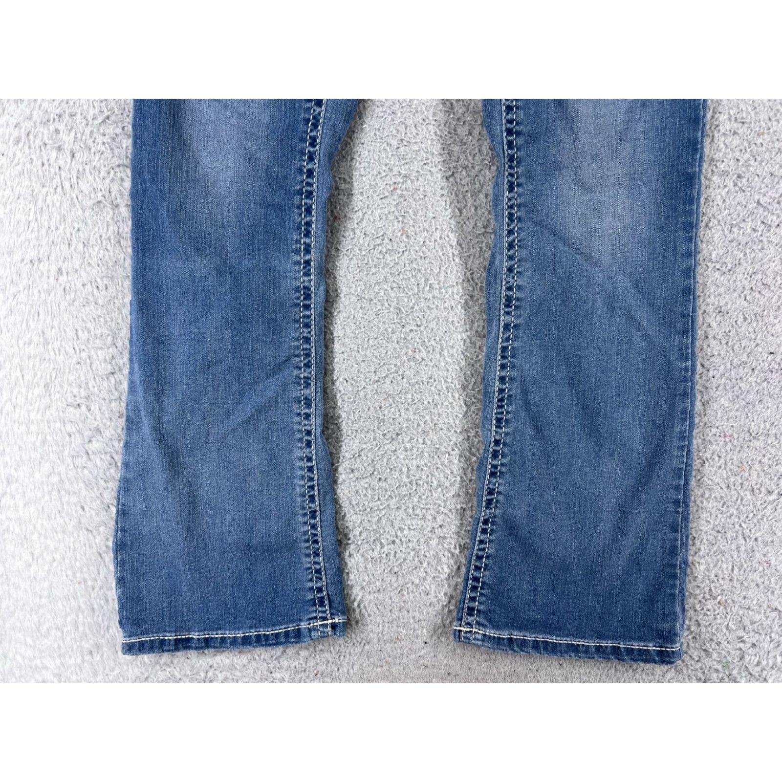 Vintage VINTAGE Wallflower Jeans Women's Denim Pants 5 Blue Low Rise Bootcut Stretch Cotton 24x31 Size 27" / US 4 / IT 40 - 2 Thumbnail