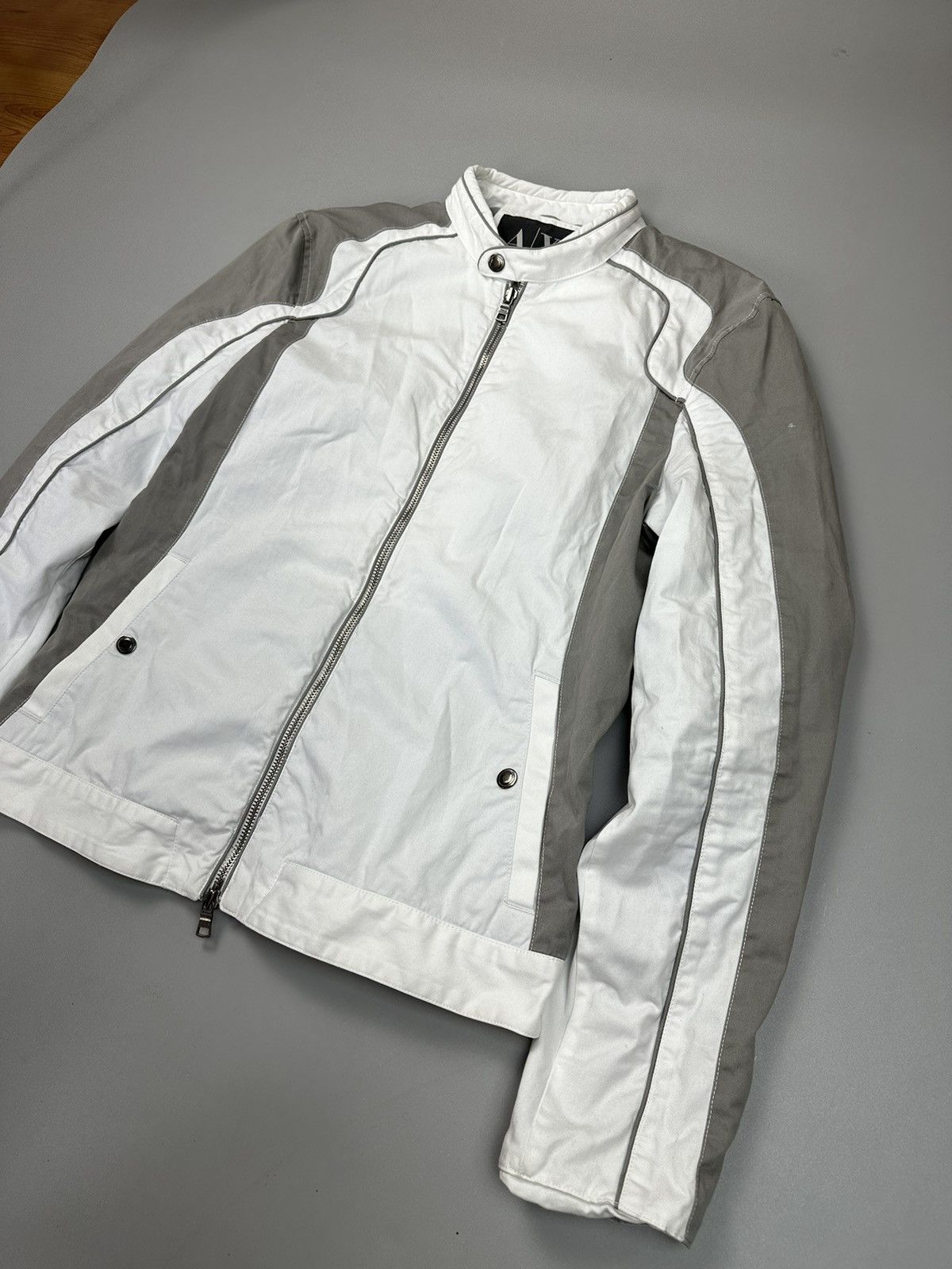 Armani Exchange Armani Exchange Cotton Biker Jaket Medium Size US M / EU 48-50 / 2 - 2 Thumbnail