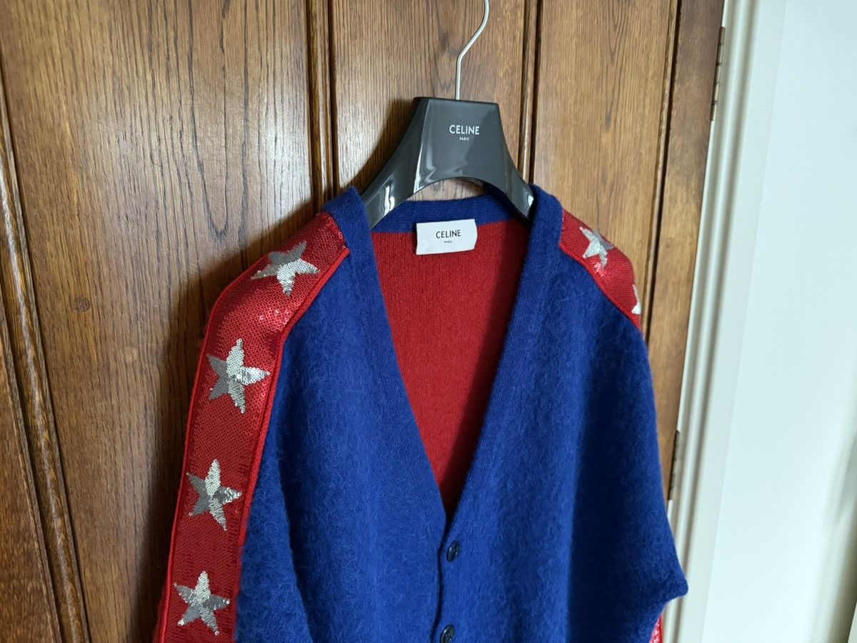 Celine $3.2k 🤑 SS23 Celine embellished sequin star cardigan alpaca Size US M / EU 48-50 / 2 - 13 Thumbnail