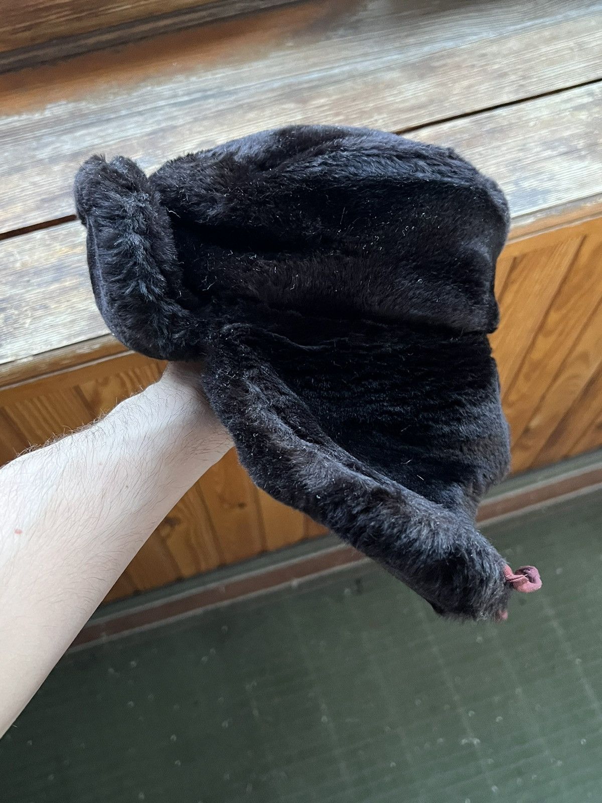 Vintage Y2K Faux Fur Ushanka Vintage Fuzzy Trapper Hat Huge Size ONE SIZE - 3 Thumbnail