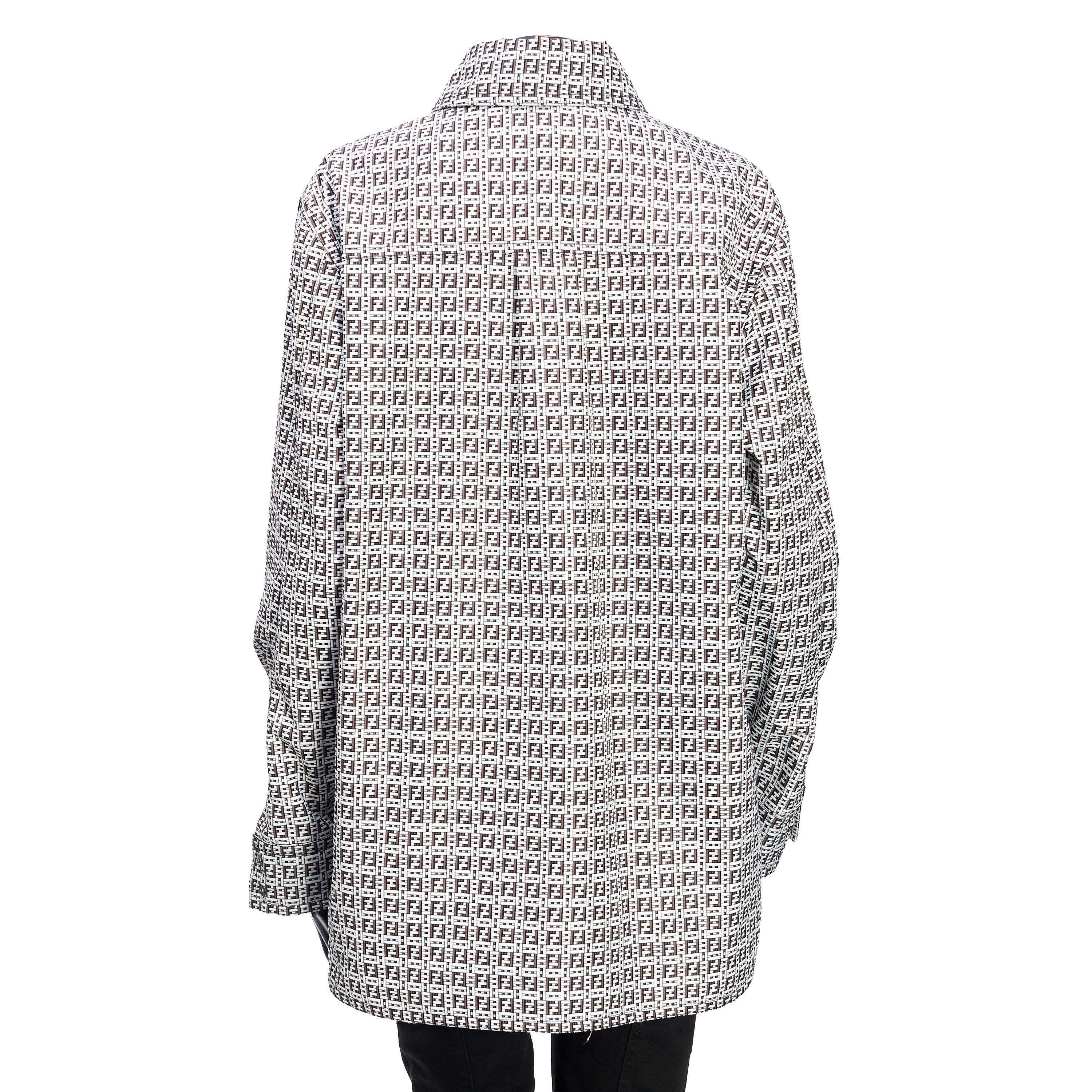 Fendi Shirt Jacket In Black & White FF Motif Size S / US 4 / IT 40 - 4 Thumbnail