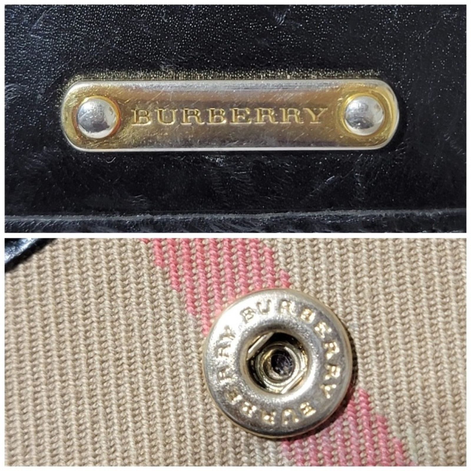 Burberry Burberry House Check Fabric and Leather Leighton Continenta Size ONE SIZE - 3 Thumbnail