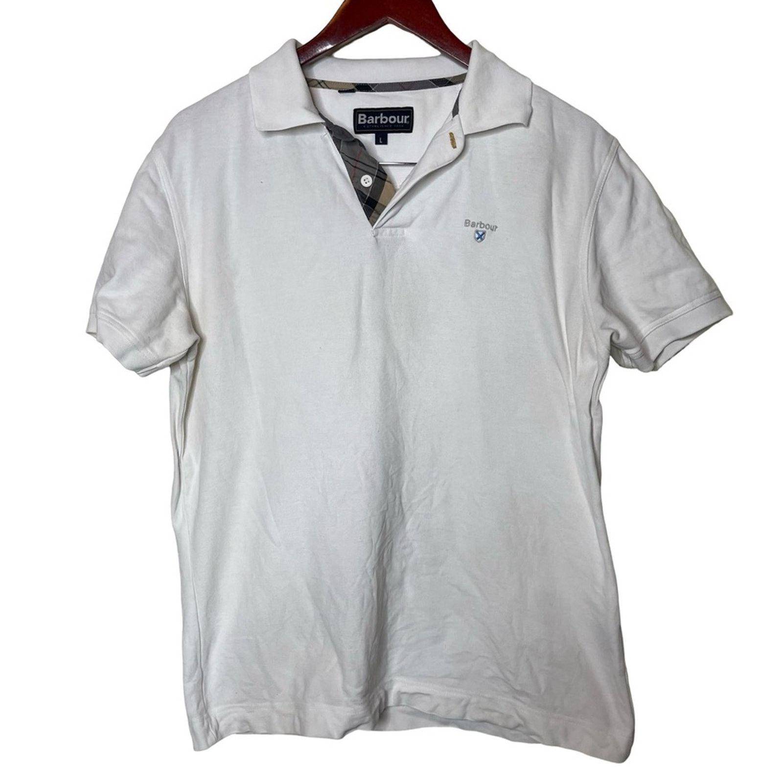 Barbour Barbour white polo shirt sz L Size US L / EU 52-54 / 3 - 1 Thumbnail