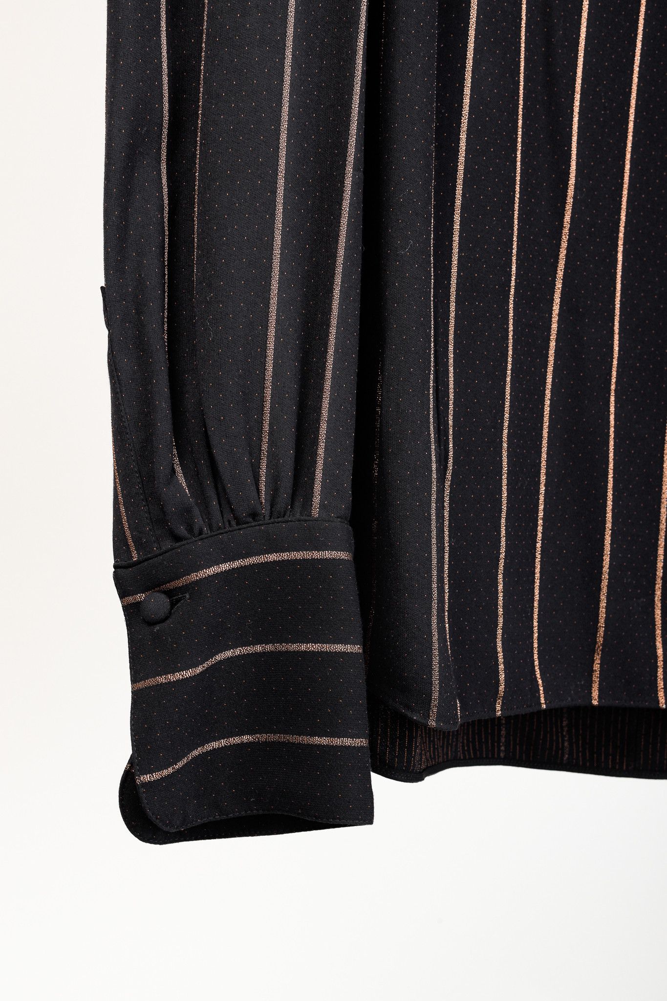 Chloe Chloe PF/17 Microdots & Stripes Viscose Long-Sleeve Blouse Size L / US 10 / IT 46 - 6 Thumbnail