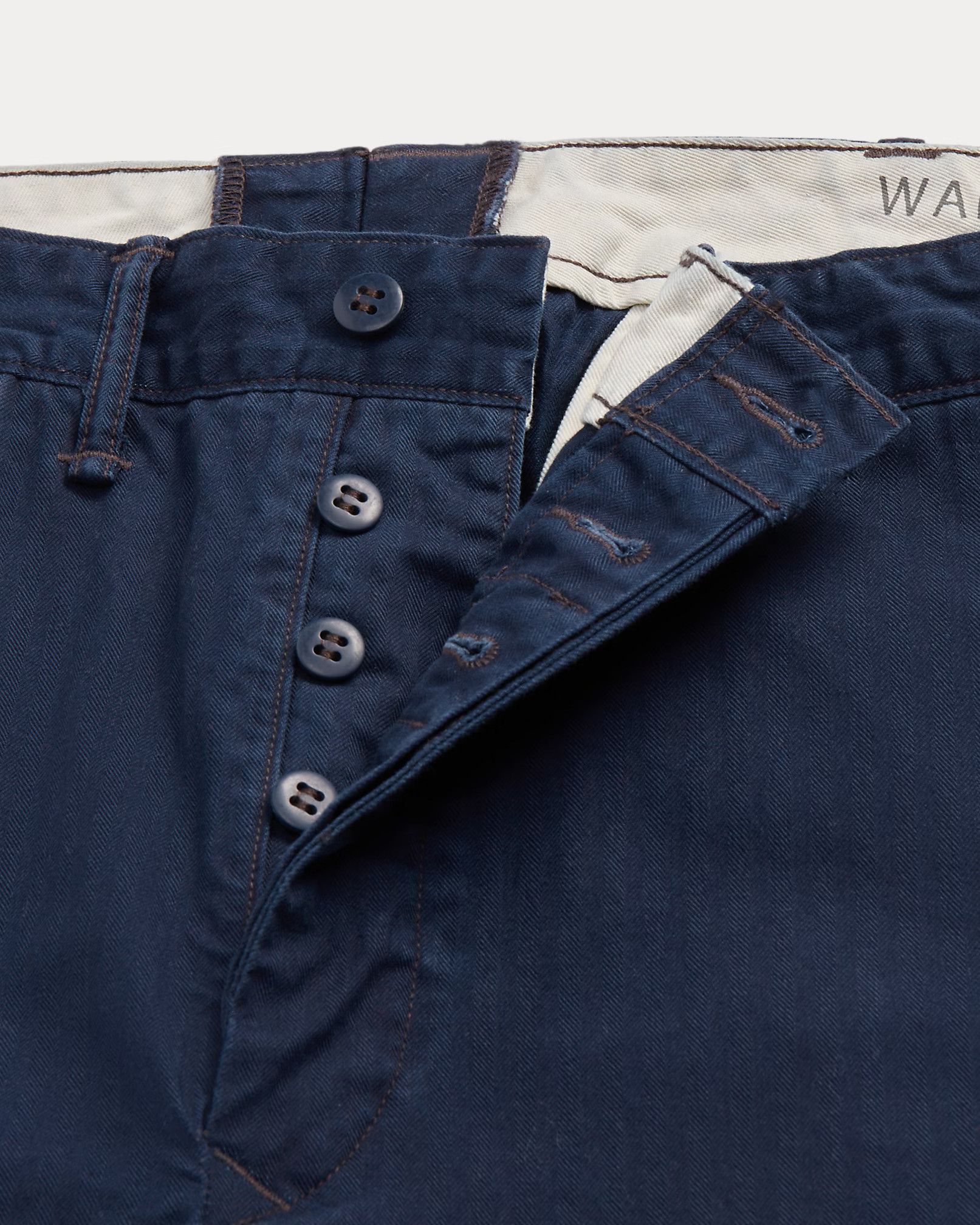 RRL Ralph Lauren RRL Slim Fit Herringbone Twill Pant Worth Navy Size US 34 / EU 50 - 24 Thumbnail