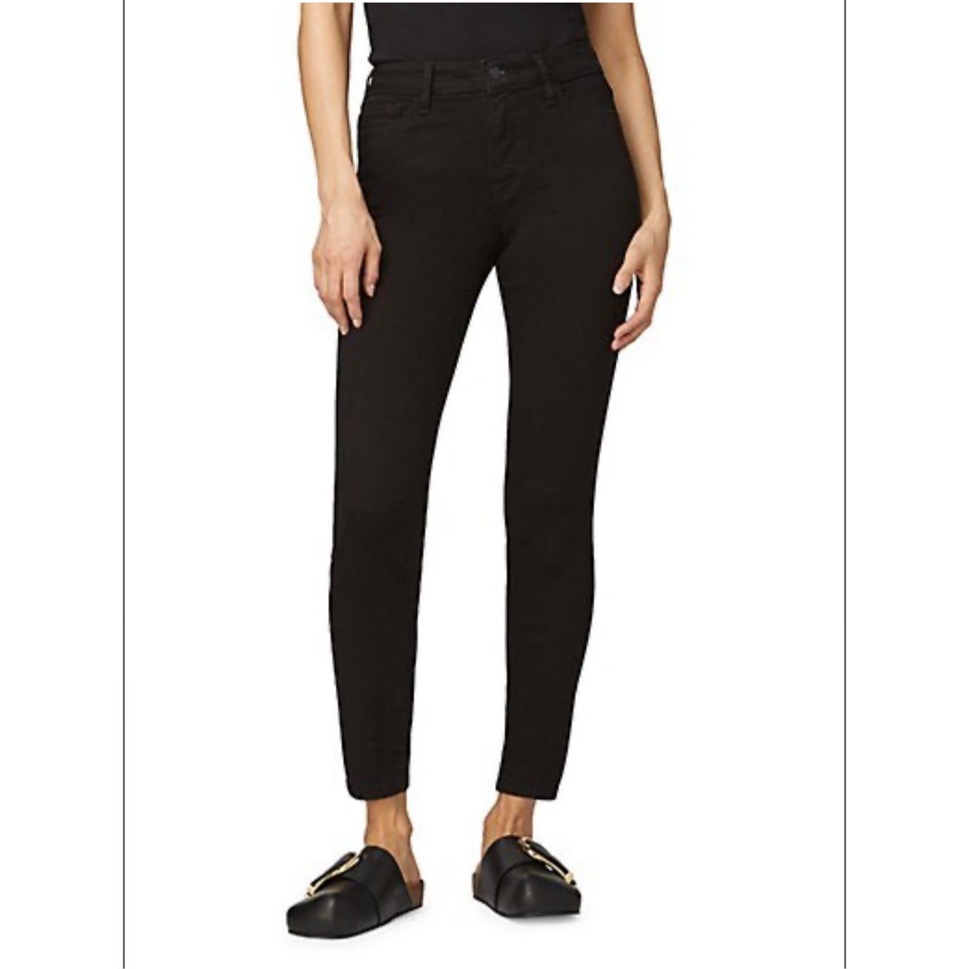 Warpweft Company Warp + Weft Womens Jeans Petite 24 JFK Skinny Black Goth Mod Size 24" / US 00 / IT 34 - 1 Thumbnail