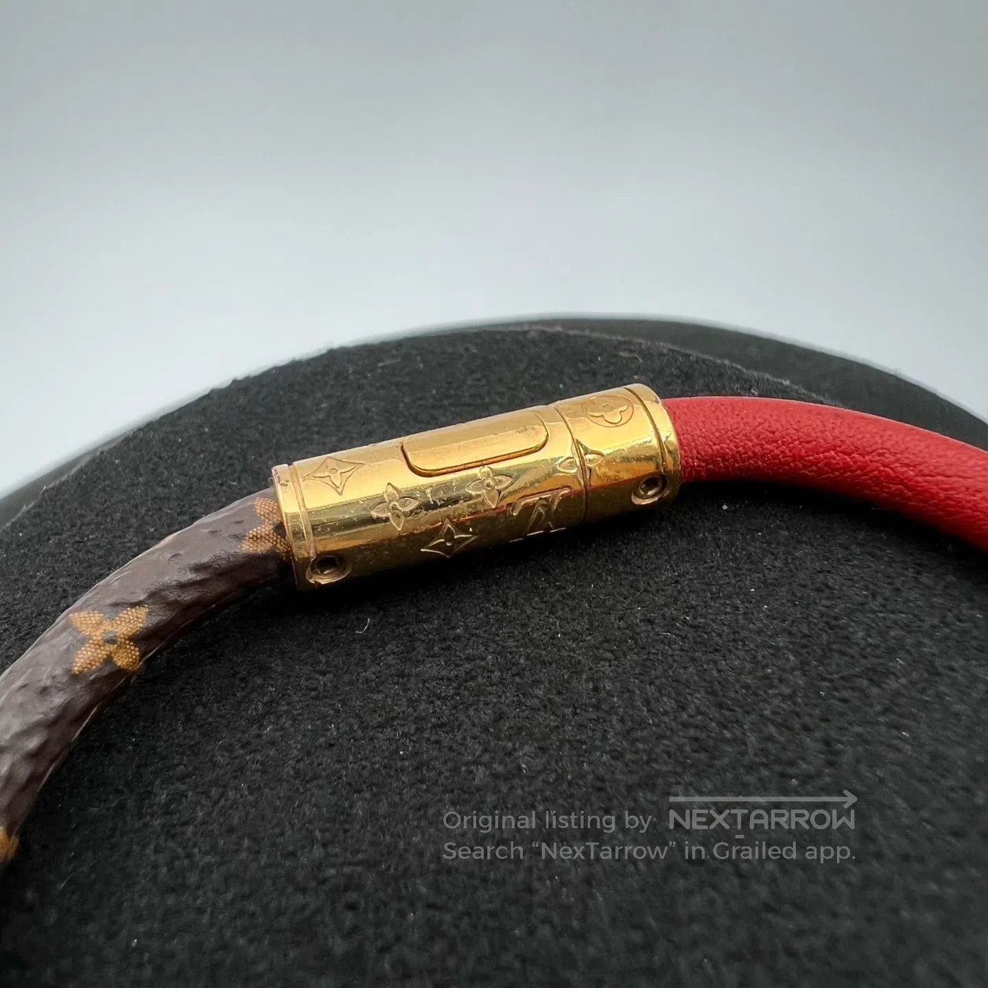 Louis Vuitton Louis Vuitton sizeM Red and brown color combination metal b Size ONE SIZE - 5 Thumbnail