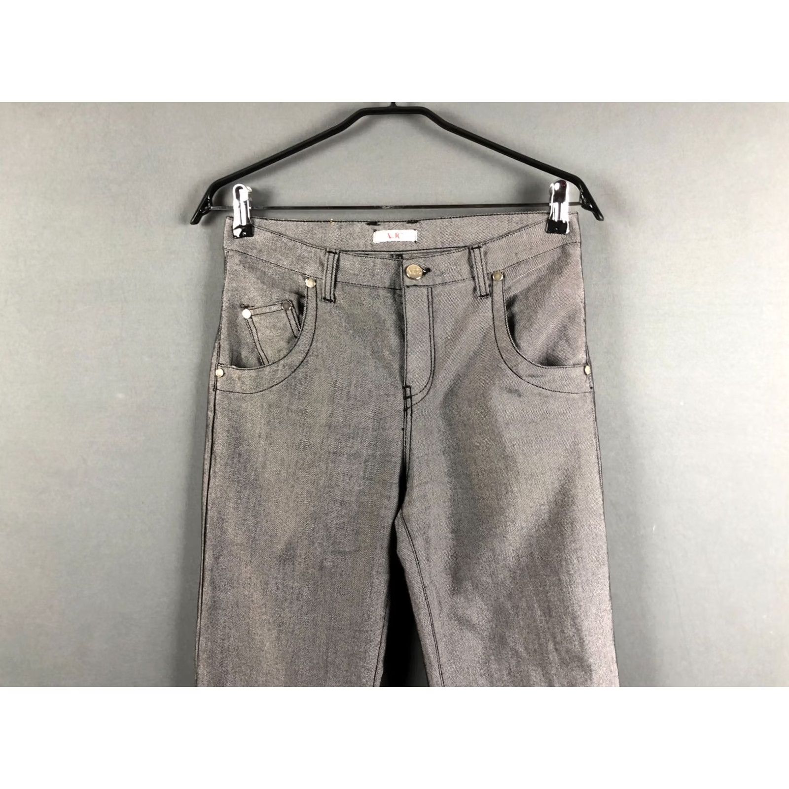 Versace Jeans Couture Versace Jeans Couture Jeans Women's Gray Cotton Polyester Elastane Size 29 Straight Regular Rise Inseam 33.8" Denim Size 29" - 4 Thumbnail