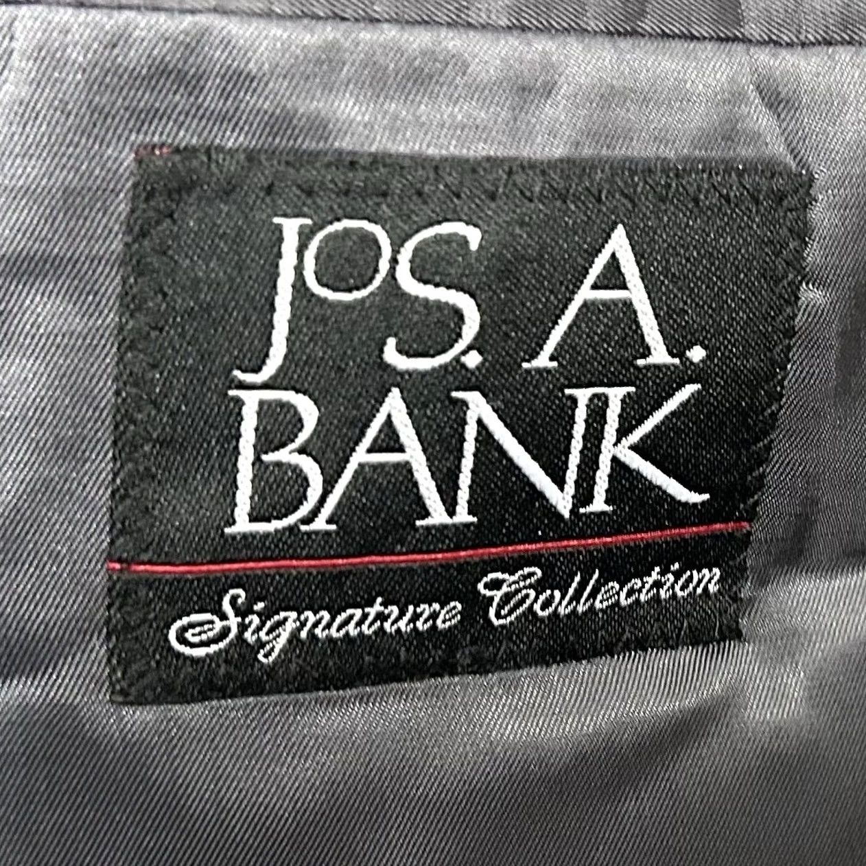 Jos. A. Bank Jos A Bank 52R Suit Gray Striped Wool 2 Piece Flat Front Notch Lapel 2-Button Vented Regular Mens Size 52R - 3 Thumbnail