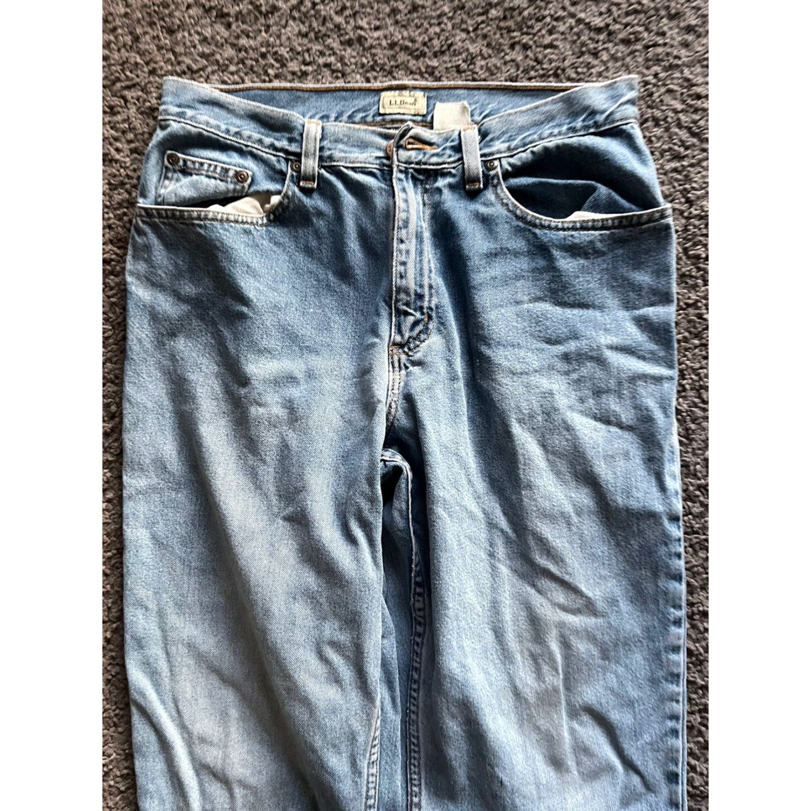 Vintage L.L. Bean Capri Jeans Women Classic Fit Size 10 Blue Dark Denim 5-Pocket Comfort Size 32" / US 10 / IT 46 - 2 Thumbnail