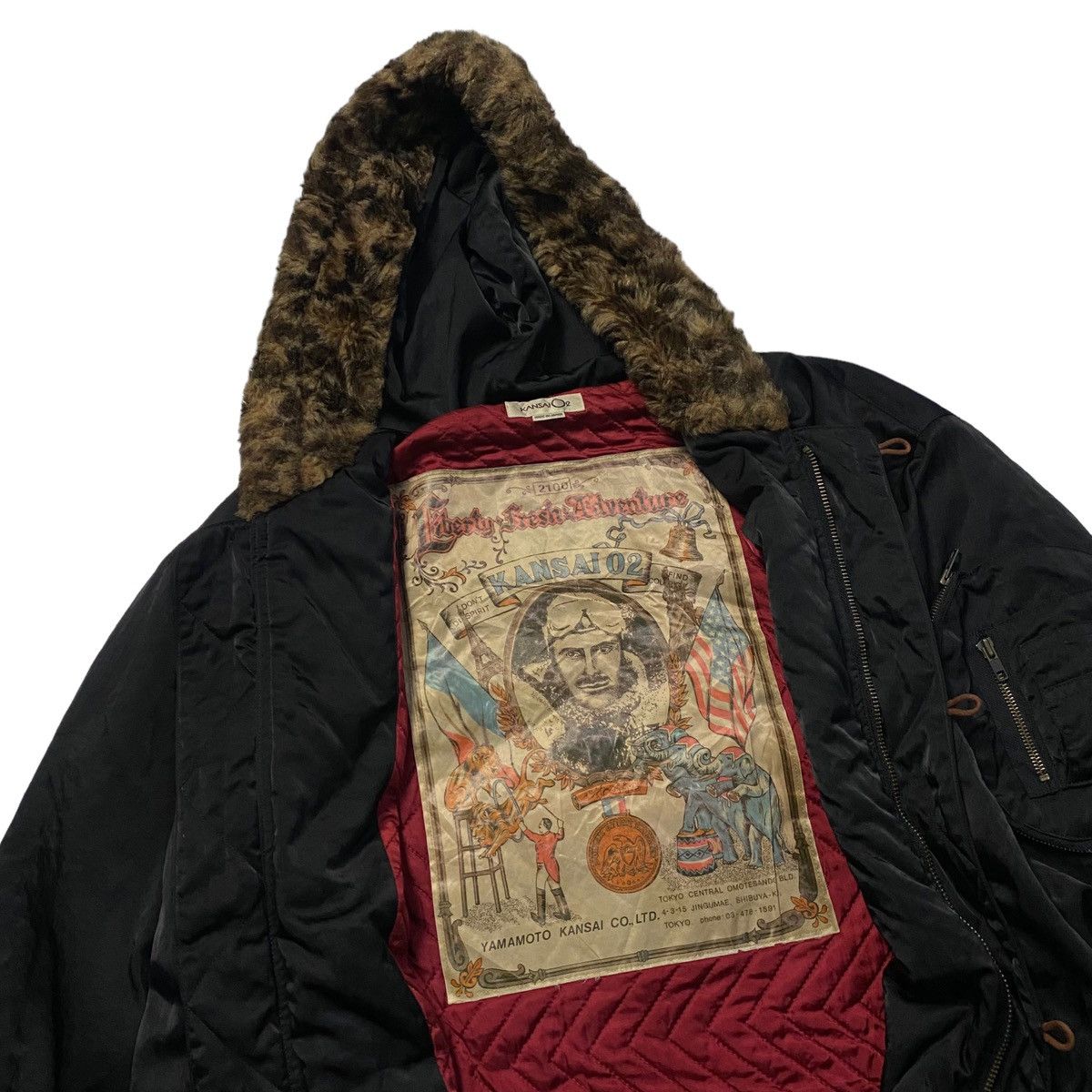 Kansai Yamamoto Vintage Kansai O2 St Ramcor Map Bomber Jacket Size US M / EU 48-50 / 2 - 8 Thumbnail