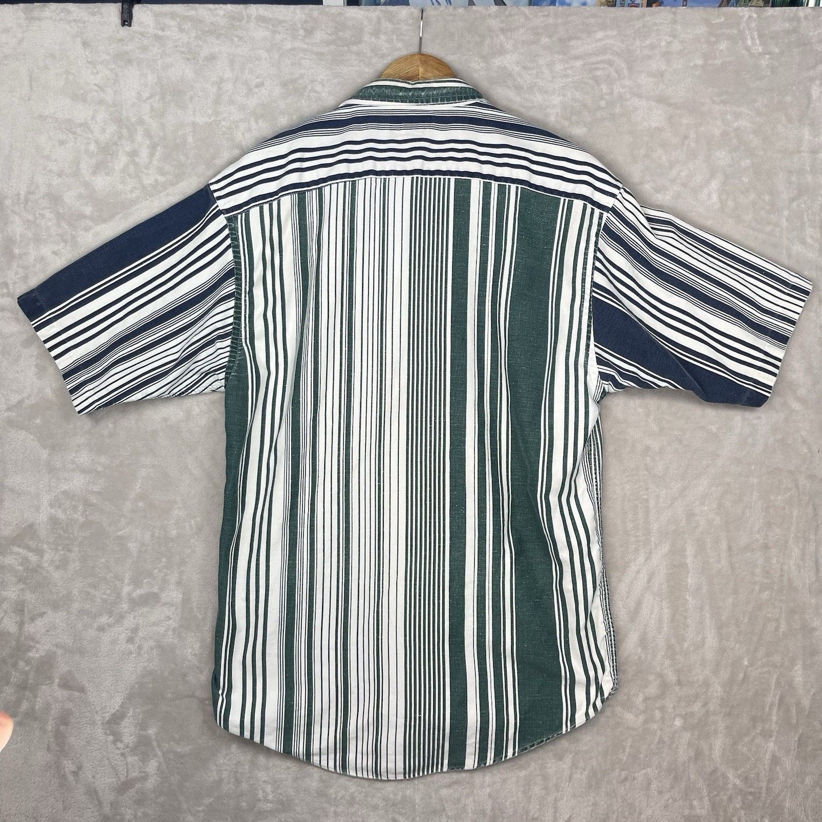 Other Review by Baxter Men's Striped Oversized Denim Shirt 90s Size US M / EU 48-50 / 2 - 10 Thumbnail