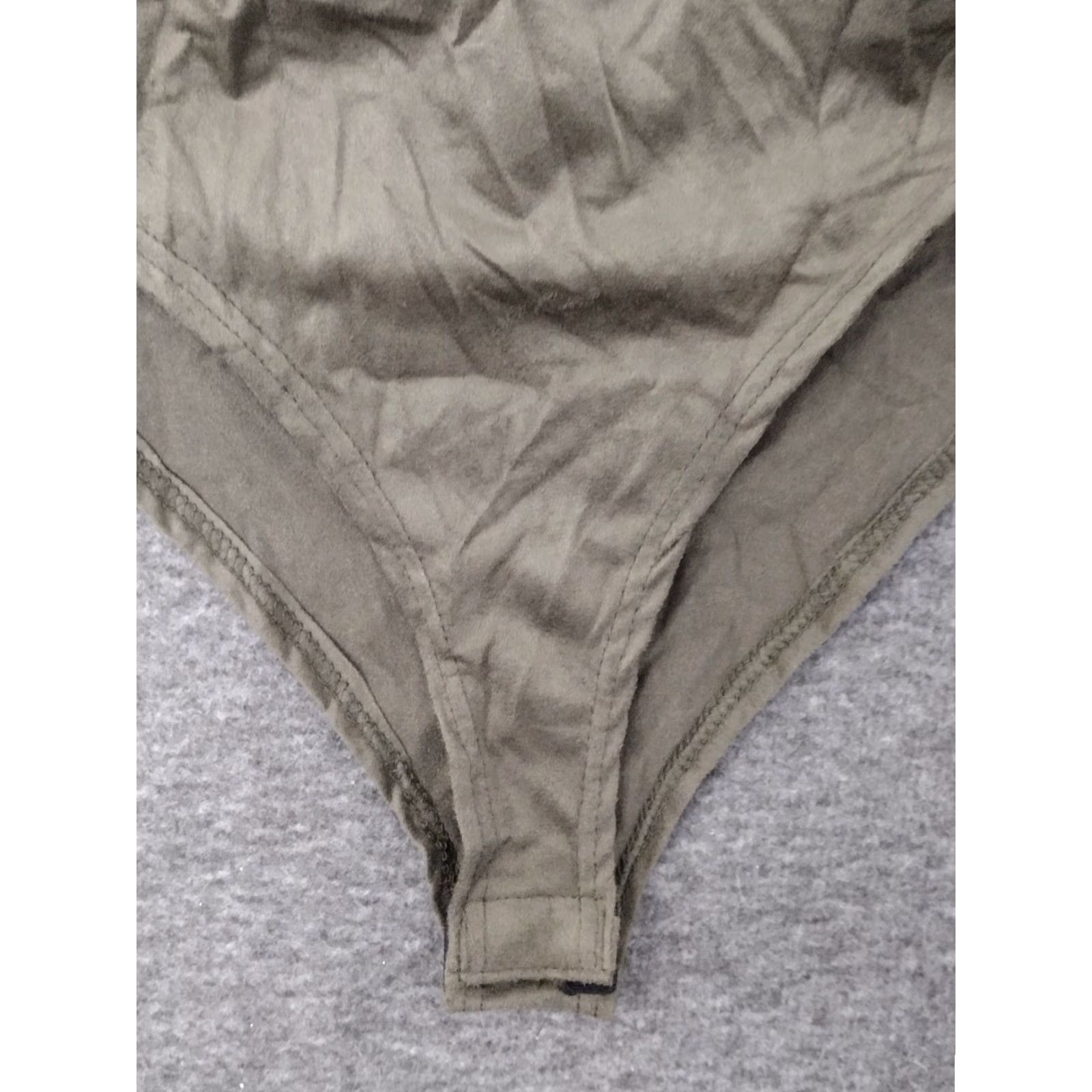 Olive Codigo Fringe Bodysuit Women's Olive Gray Color Size L - Adult Ladies - One Piece - Fringe Accents - Polyester Spandex - Black? Wait. Size L / US 10 / IT 46 - 4 Thumbnail