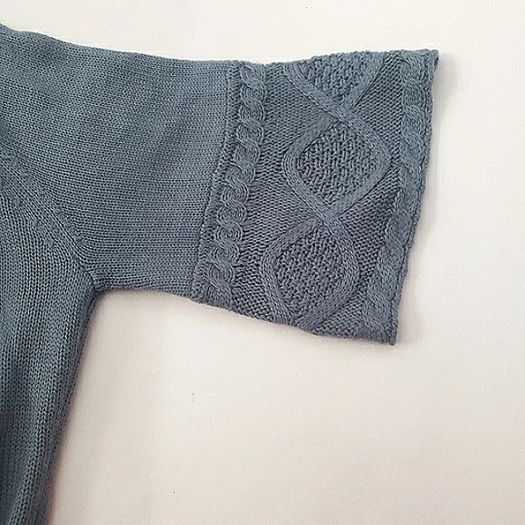 Other One A Aqua Blue Cowl Neck Sweater with Bell Sleeves, Size M Size M / US 6-8 / IT 42-44 - 4 Thumbnail