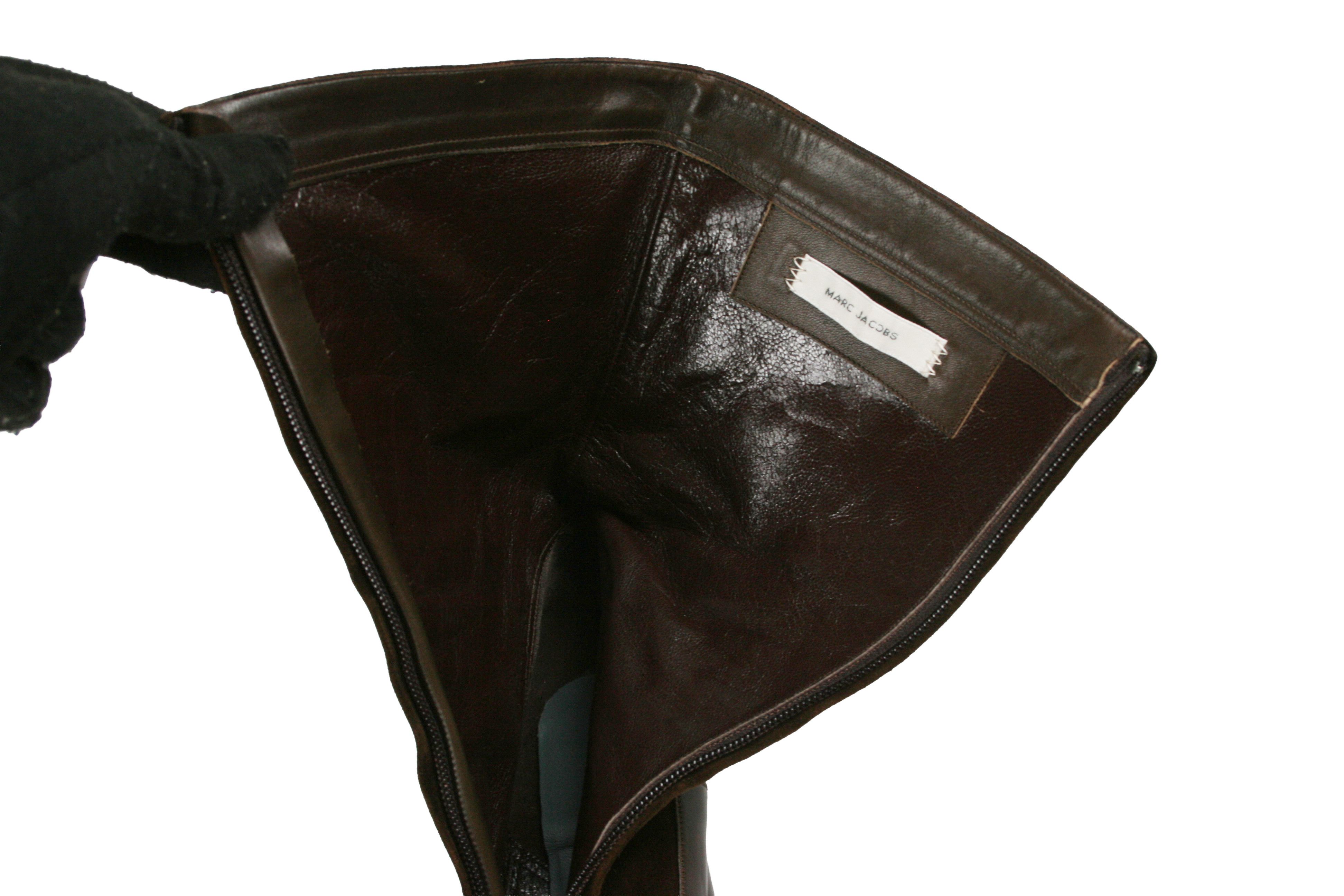 Marc Jacobs Front Zip Suede Leather Ankle Boots Size US 9.5 / IT 39.5 - 15 Thumbnail
