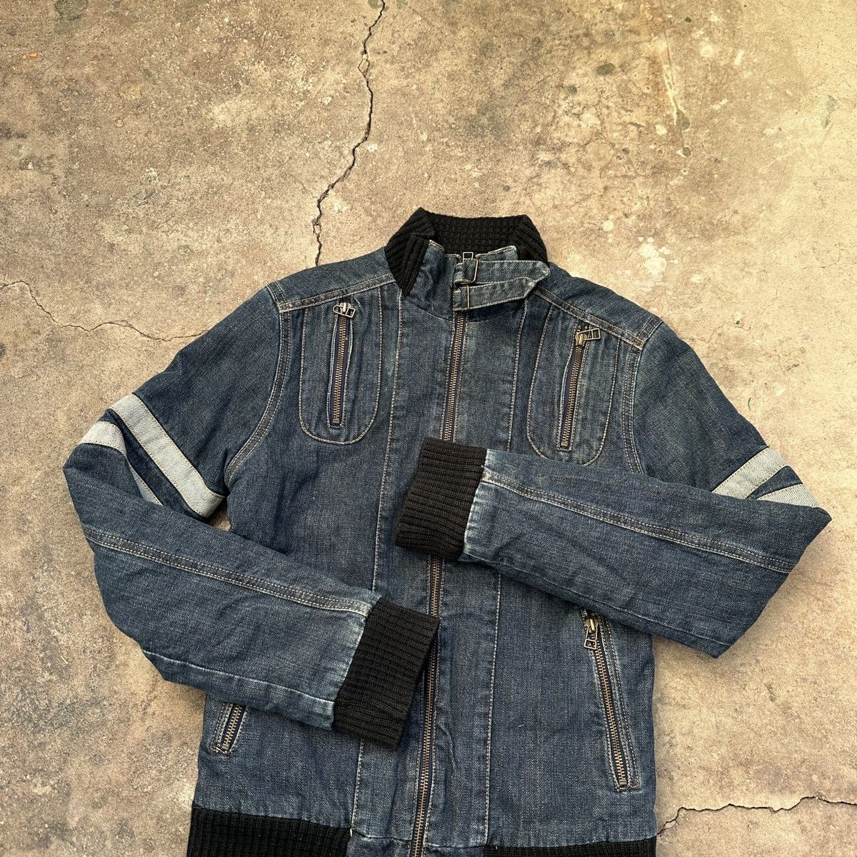 Vintage Vintage Y2K Gul-Bla Denim Zip Jacket Size M / US 6-8 / IT 42-44 - 5 Thumbnail