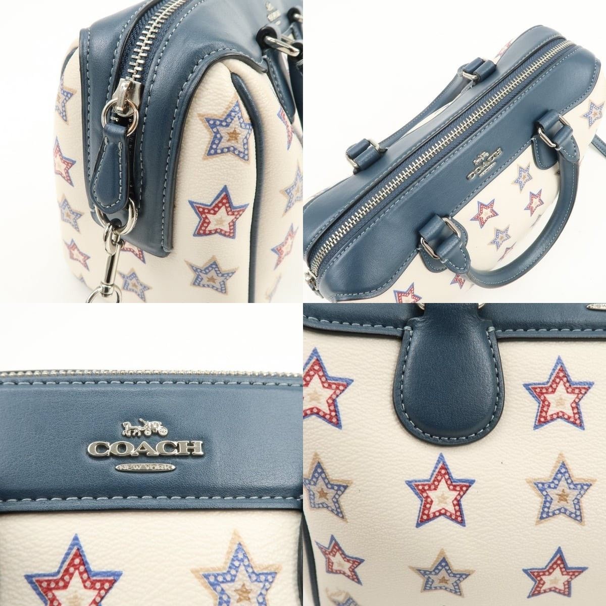 Coach Coach Star Print Mini Bennett PVC Shoulder Bag White Size ONE SIZE - 7 Thumbnail