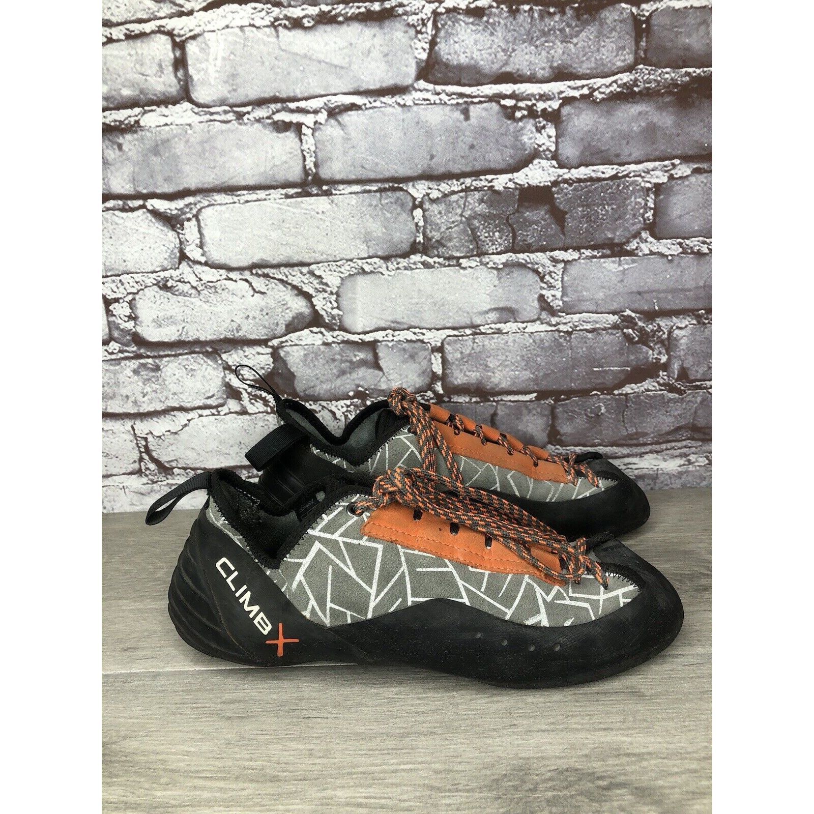 Other Climb X Grey Synthetic Orange Lace Black Climbing Shoes Men Size US 11 / EU 44 - 20 Thumbnail