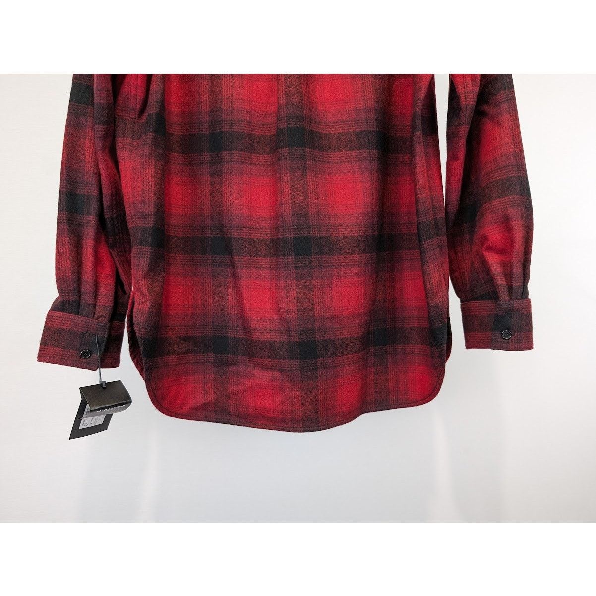 Saint Laurent Paris o1rshd1 Checked Button Up Shirt in Red/Black Size US M / EU 48-50 / 2 - 14 Thumbnail