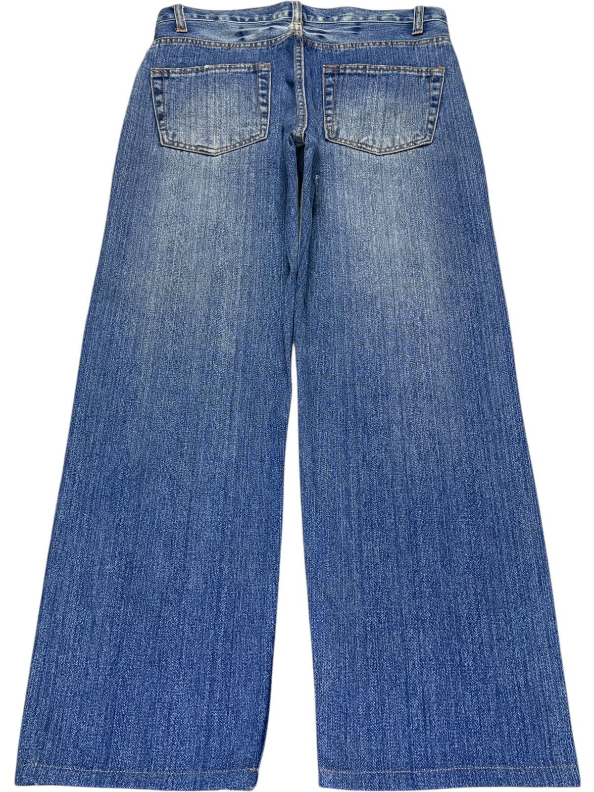 Japanese Brand Vintage Japanese Brand Faded Wash Patched Loose Jeans Size US 31 - 2 Thumbnail