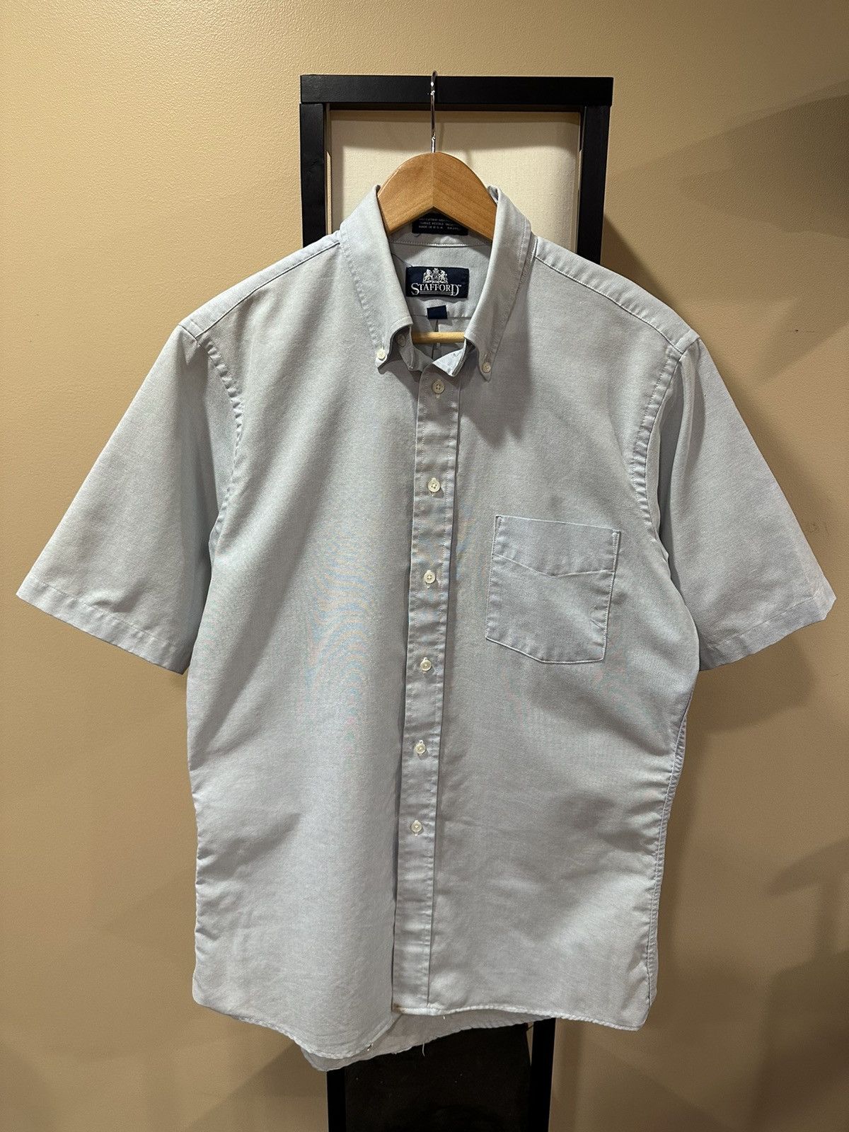 Stafford × Vintage Vintage Stafford Light Blue Button Up Shirt Size US L / EU 52-54 / 3 - 1 Thumbnail