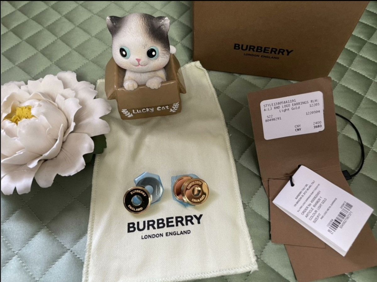 Burberry Burberry light gold earring unisex Size ONE SIZE - 2 Thumbnail