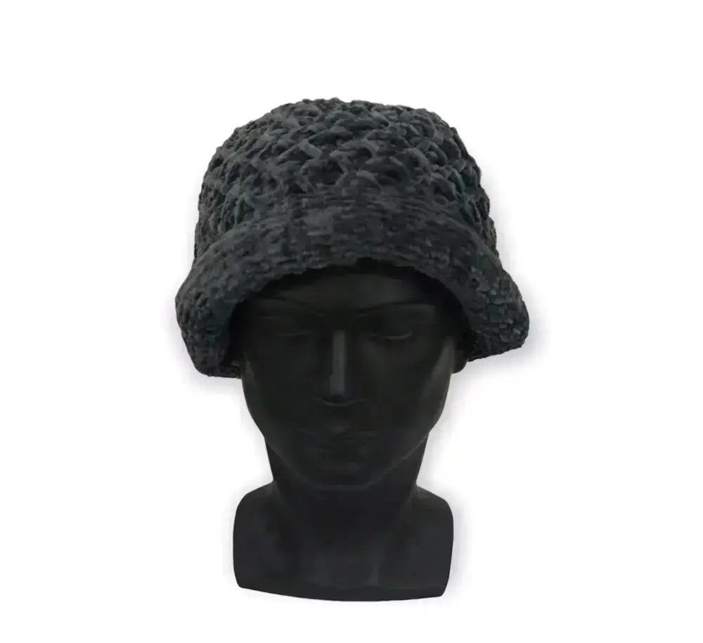 Vintage Japanese Brand Plain Crochet Hat Size ONE SIZE - 2 Thumbnail