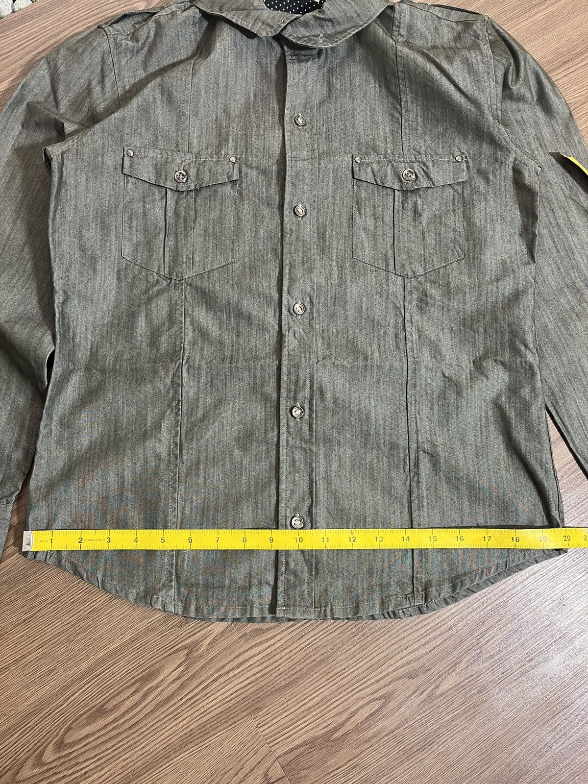 Japanese Brand × Le Grande Bleu (L.G.B.) × semanticdesign Semantic Design Double Collar Coated Shirt Size US L / EU 52-54 / 3 - 10 Thumbnail
