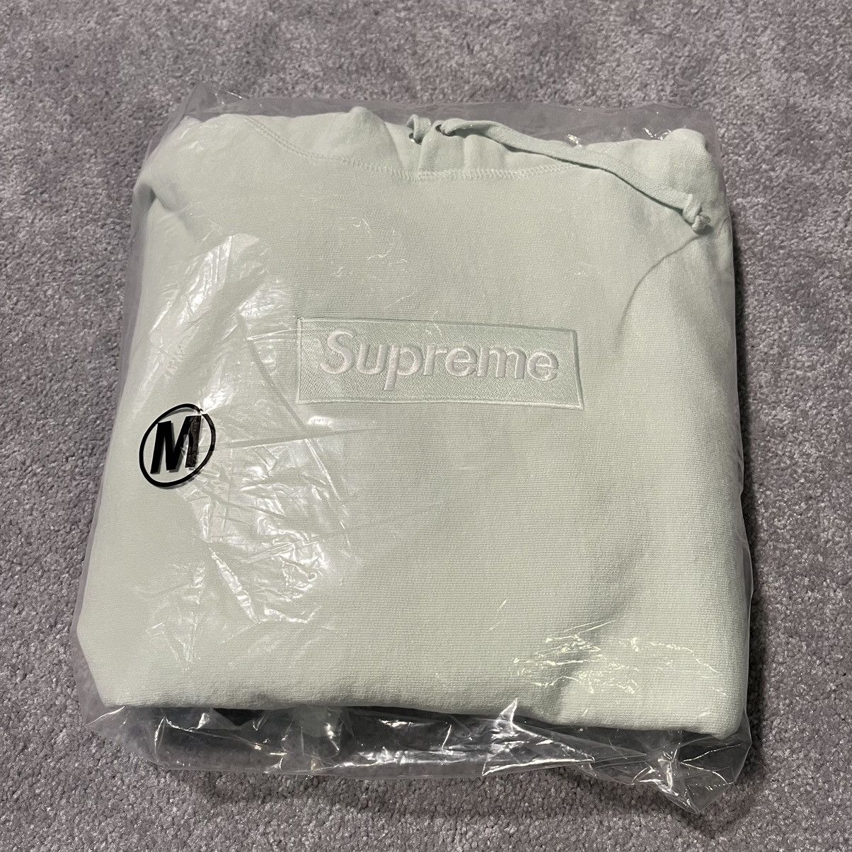 Supreme Supreme Box Logo Hoodie Hooded Sweatshirt Light Green FW23 Size US M / EU 48-50 / 2 - 1 Thumbnail