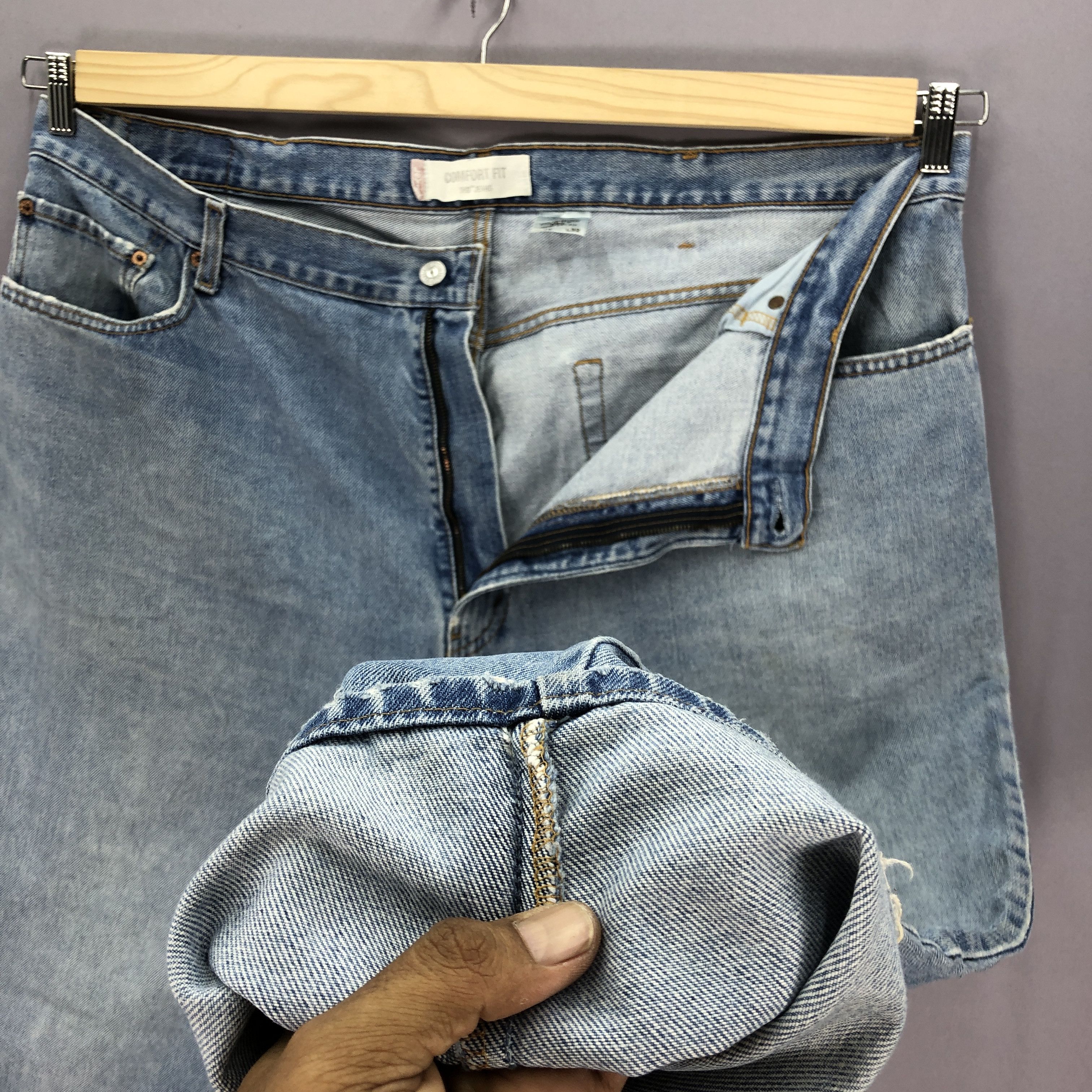 Levi's × Vintage Vintage Levis 560 Baggy Faded Jeans Levi's Light Wash Denim Size US 42 / EU 58 - 14 Thumbnail