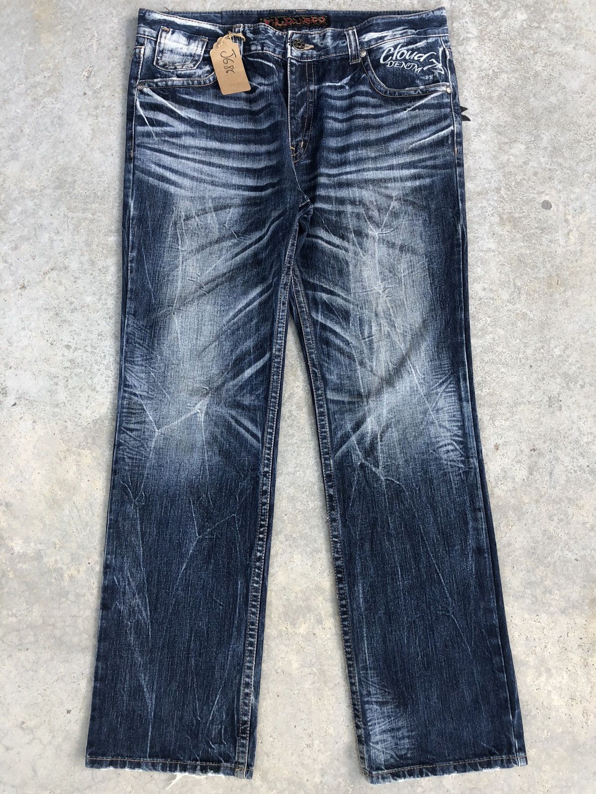 Japanese Brand Japanese Skulls Embroidered Jeans Distressed Jeans Patchwork Size US 37 - 3 Thumbnail