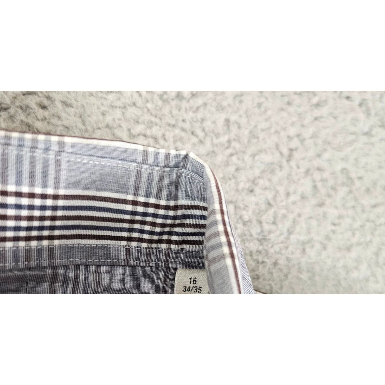 Todd Snyder Todd Snyder Dress Shirt Mens 16.5 34/35 Grey Glen Check Button Up Long Sleeve Shirt Size 46R - 6 Thumbnail